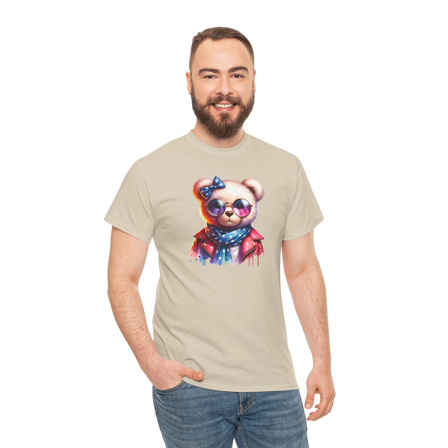 Princess Grace Cool Bear Graphic Unisex Heavy Cotton Tee Stylish & Fun for All