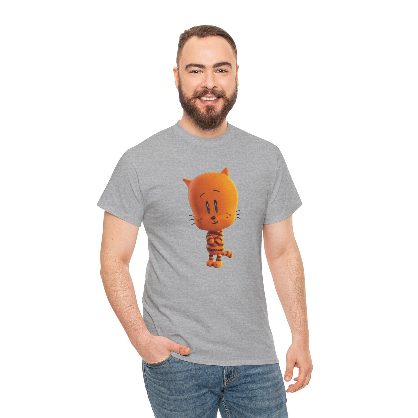 Princess Grace Funny Cartoon Cat Unisex Heavy Cotton Tee