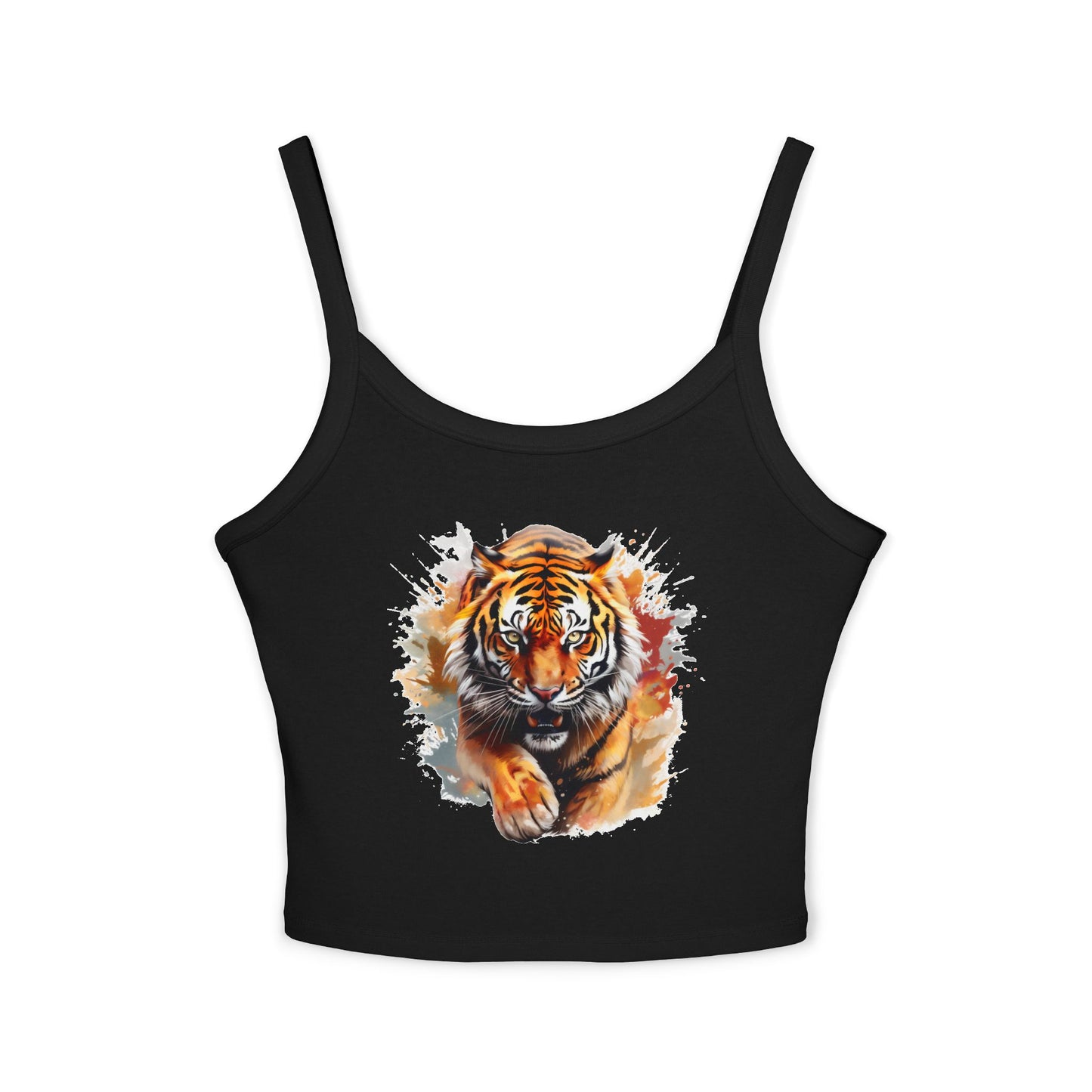 Princess Grace Fierce & Cute Women's Spaghetti Strap Tank Top Tiger Design
