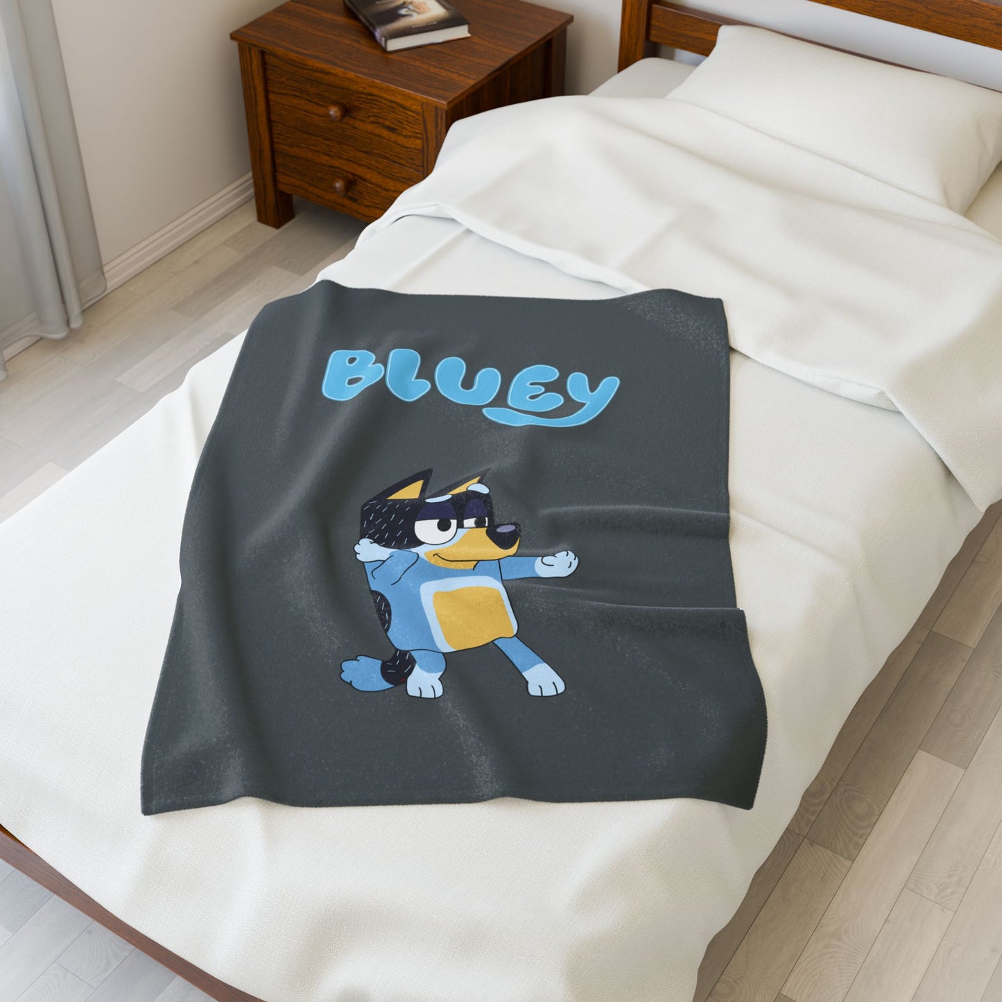Princess Grace Bluey Velveteen Plush Blanket for Kids Soft and Cozy