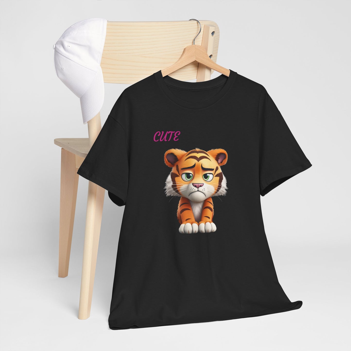 Princess Grace Cute Cartoon Tiger Unisex Heavy Cotton Tee