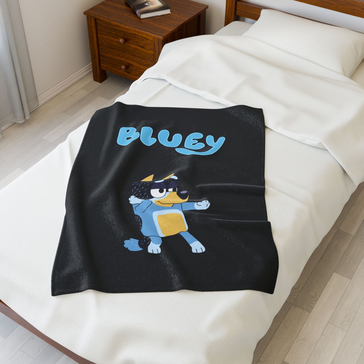 Princess Grace Bluey Velveteen Plush Blanket Cozy Cartoon Throw for Kids