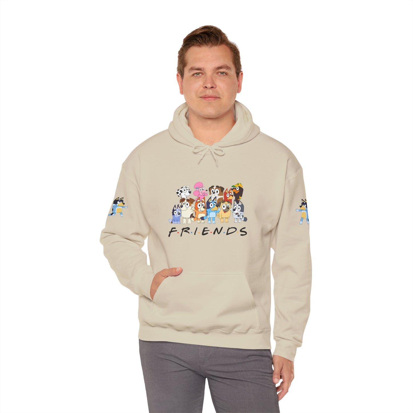 Princess Grace Bluey Unisex Heavy Blend Hooded Sweatshirt 'Friends' Cartoon Design