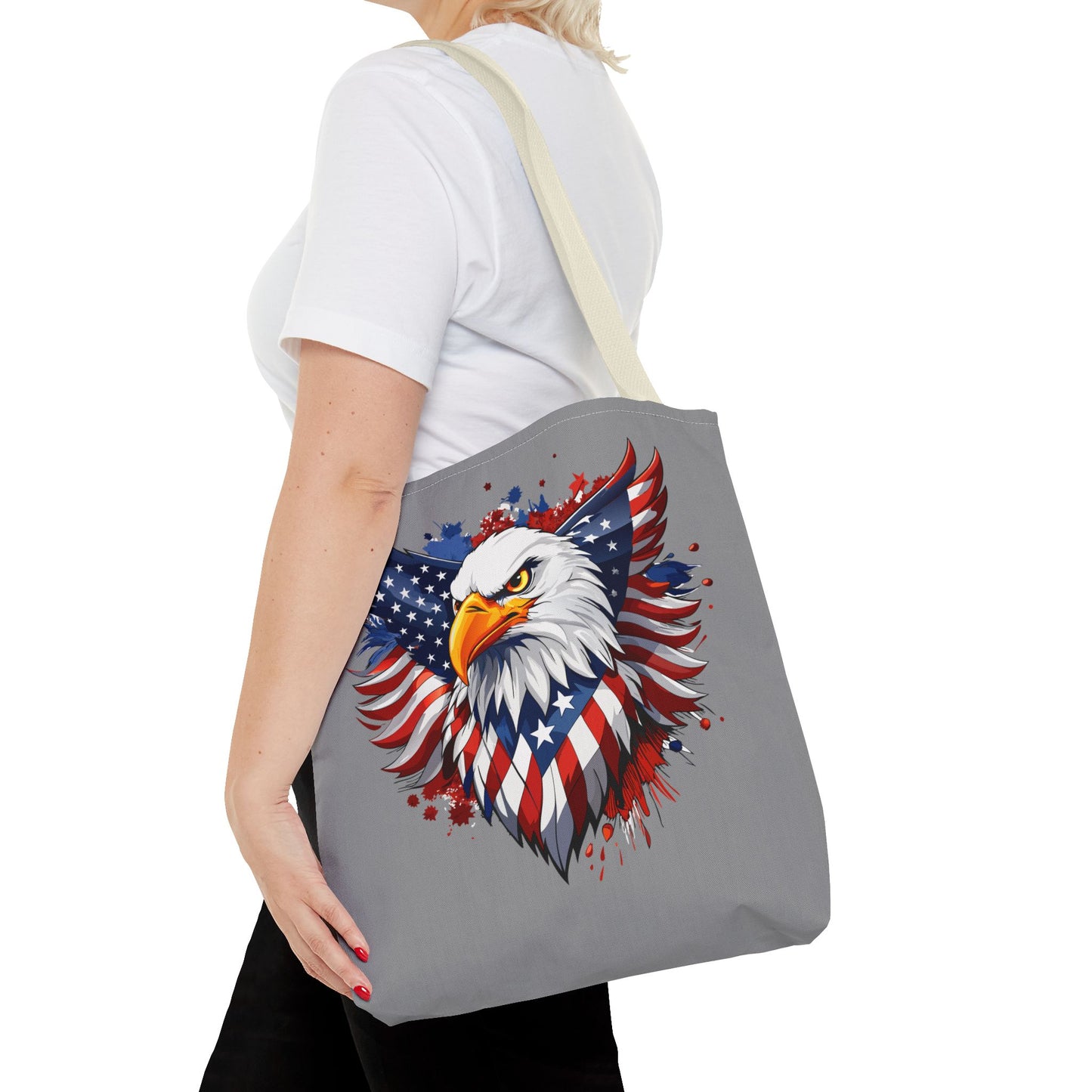 Princess Grace Patriotic Eagle Tote Bag American Freedom Design