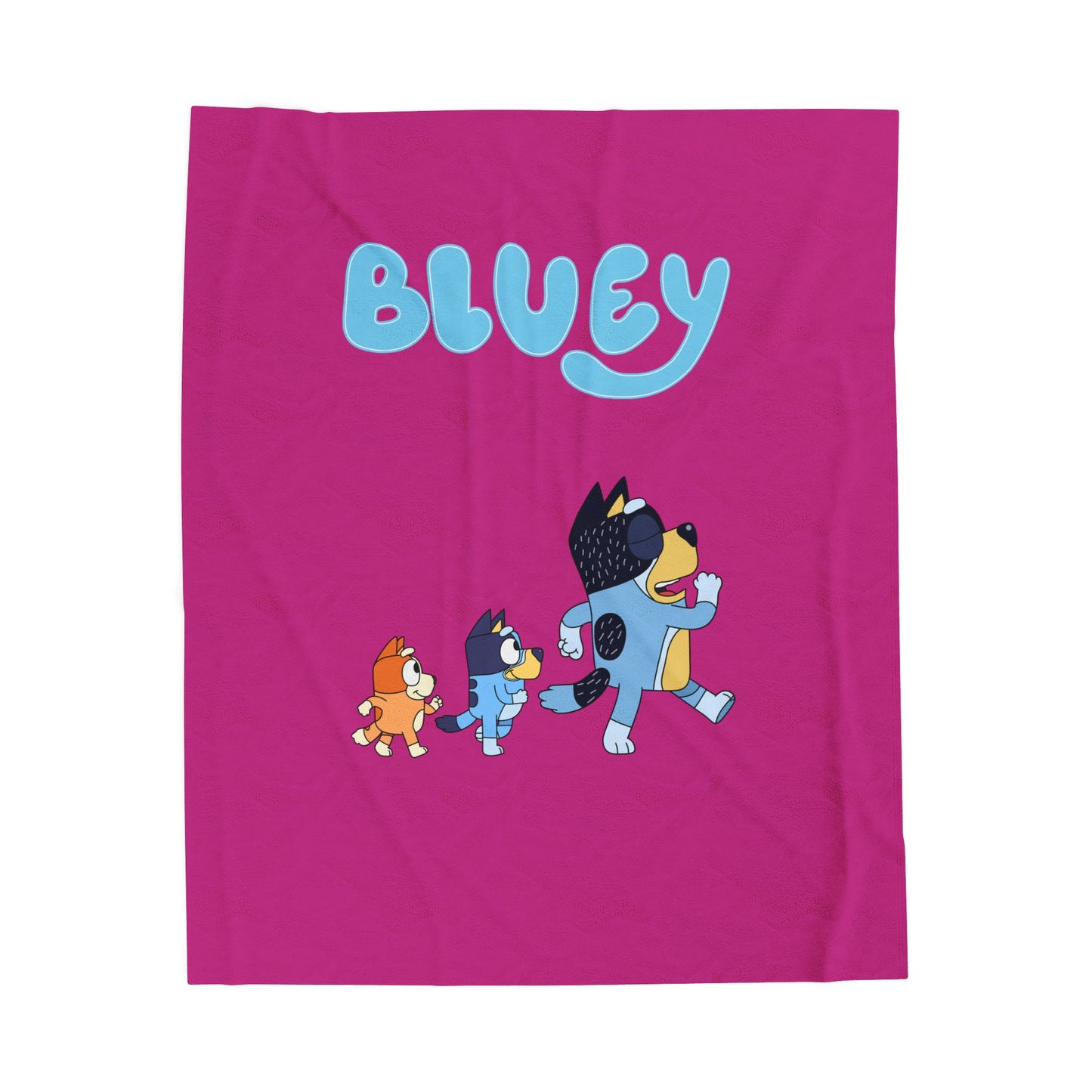 Princess Grace Bluey Velveteen Plush Blanket Cozy Kids Throw for Comfort and Playtime