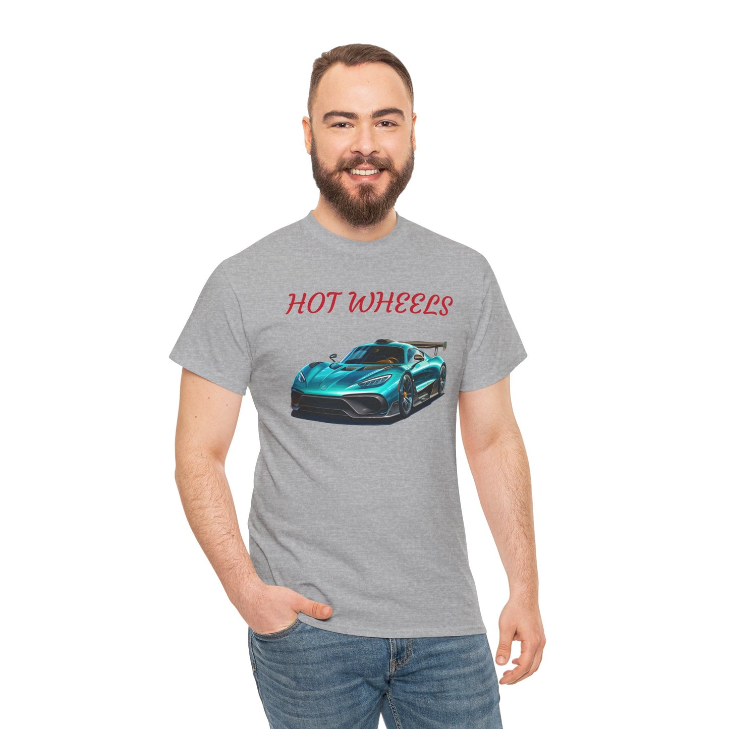Princess Grace Hot Wheels Unisex Heavy Cotton Tee Cool Car Graphic T-Shirt for Automotive Enthusiasts