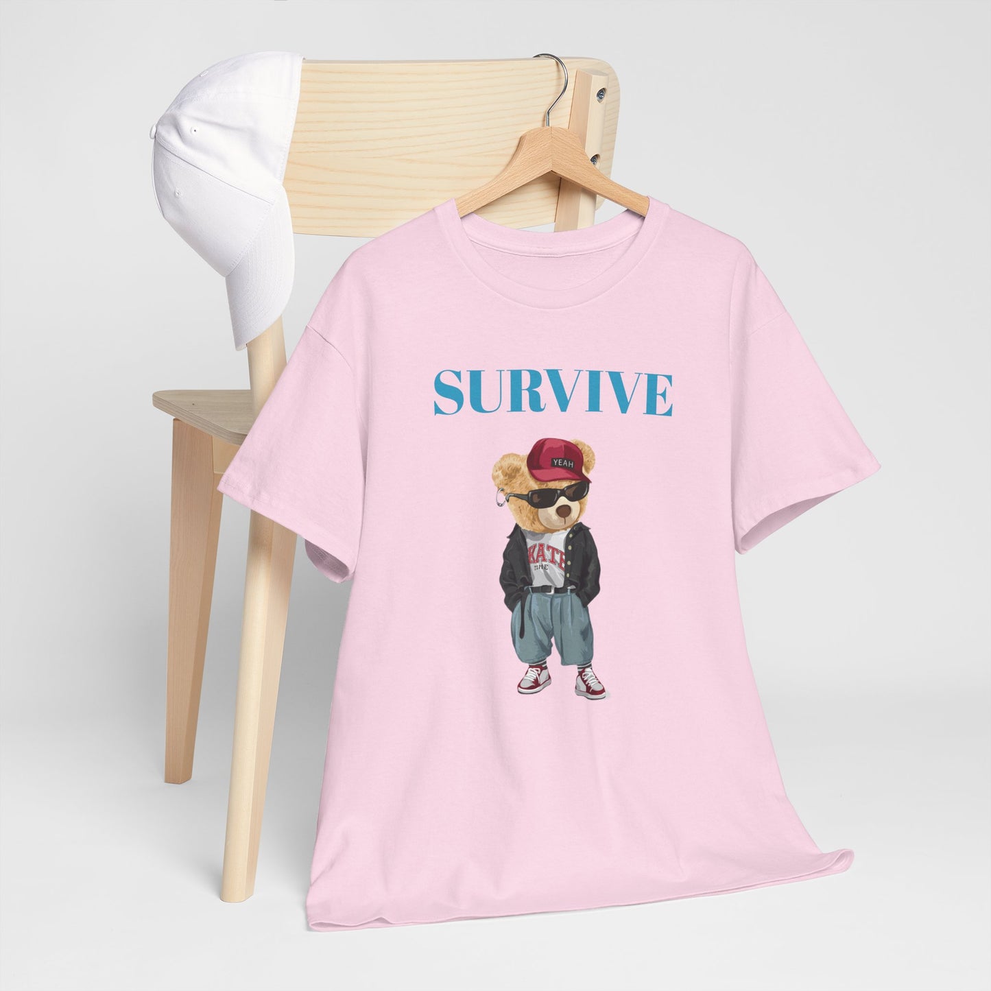 Princess Grace Survive Graphic Unisex Heavy Cotton Tee Trendy Streetwear Style