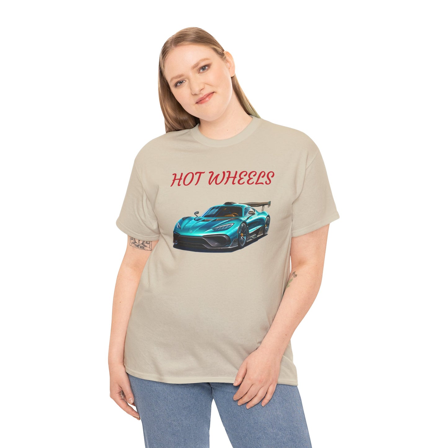 Princess Grace Hot Wheels Unisex Heavy Cotton Tee Cool Car Graphic T-Shirt for Automotive Enthusiasts