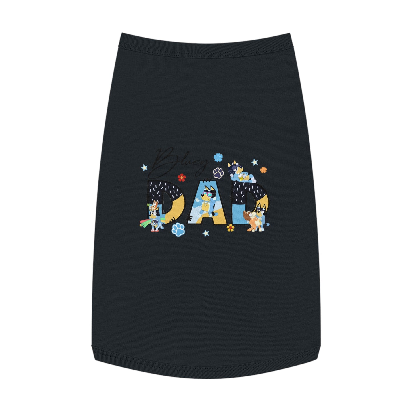 Princess Grace Adorable Bluey Dad Pet Tank Top Fun and Stylish Dog Apparel