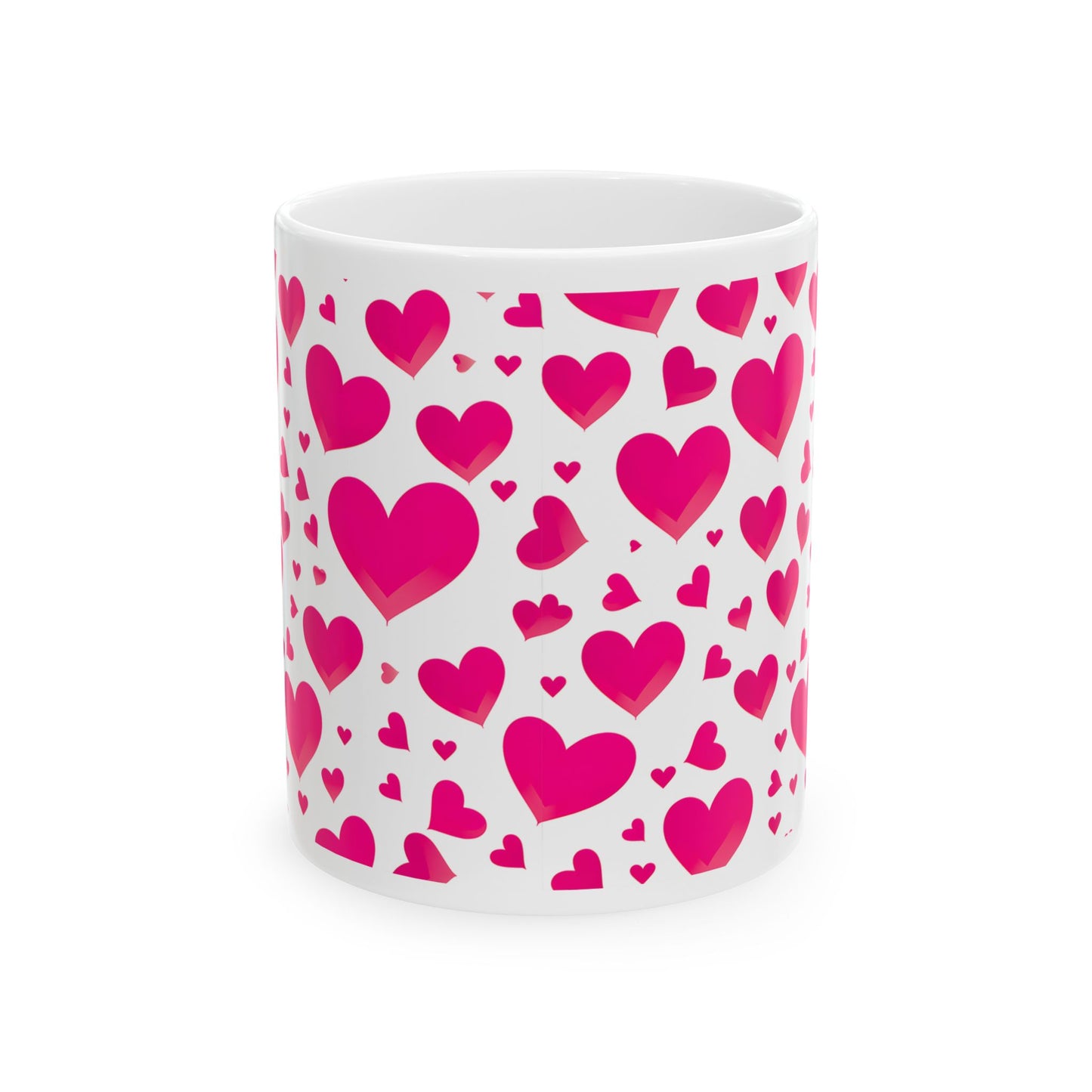 Princess Grace  Love Hearts Ceramic Mug  Perfect for Valentine's Day & Everyday Enjoyment