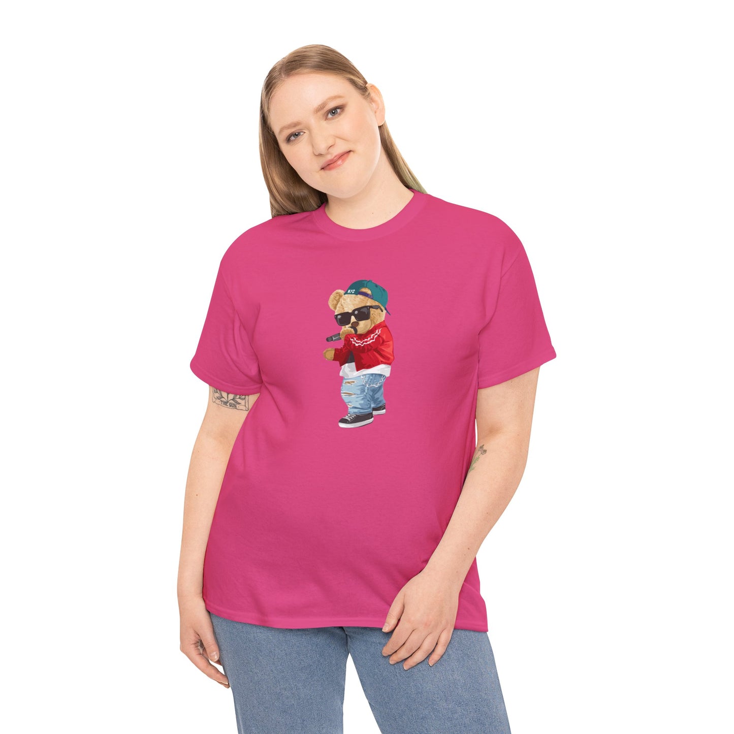 Princess Grace Cool Bear Graphic Unisex Heavy Cotton Tee Trendy Casual Wear