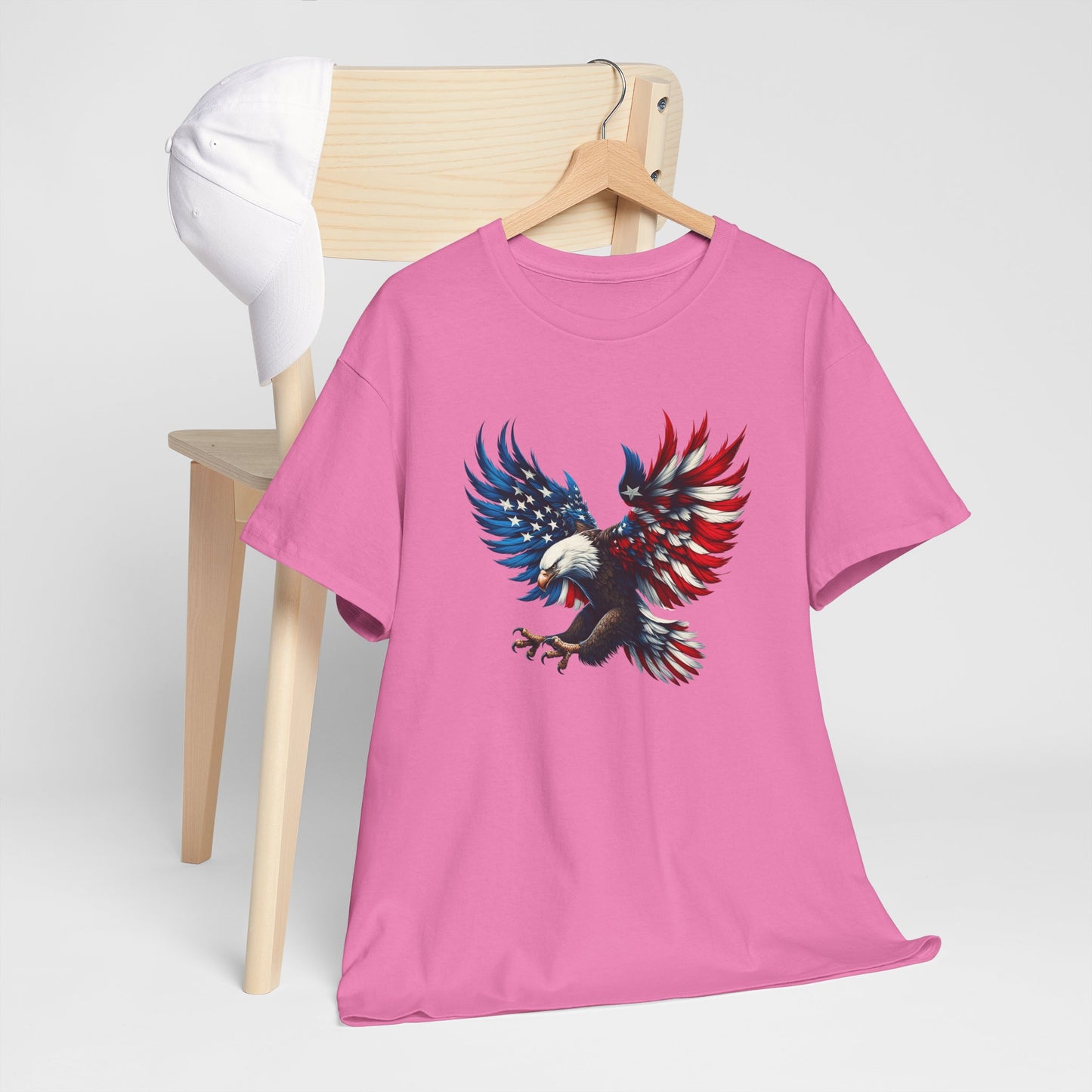 Princess Grace Patriotic Eagle Unisex Heavy Cotton Tee Bold USA Graphic Shirt