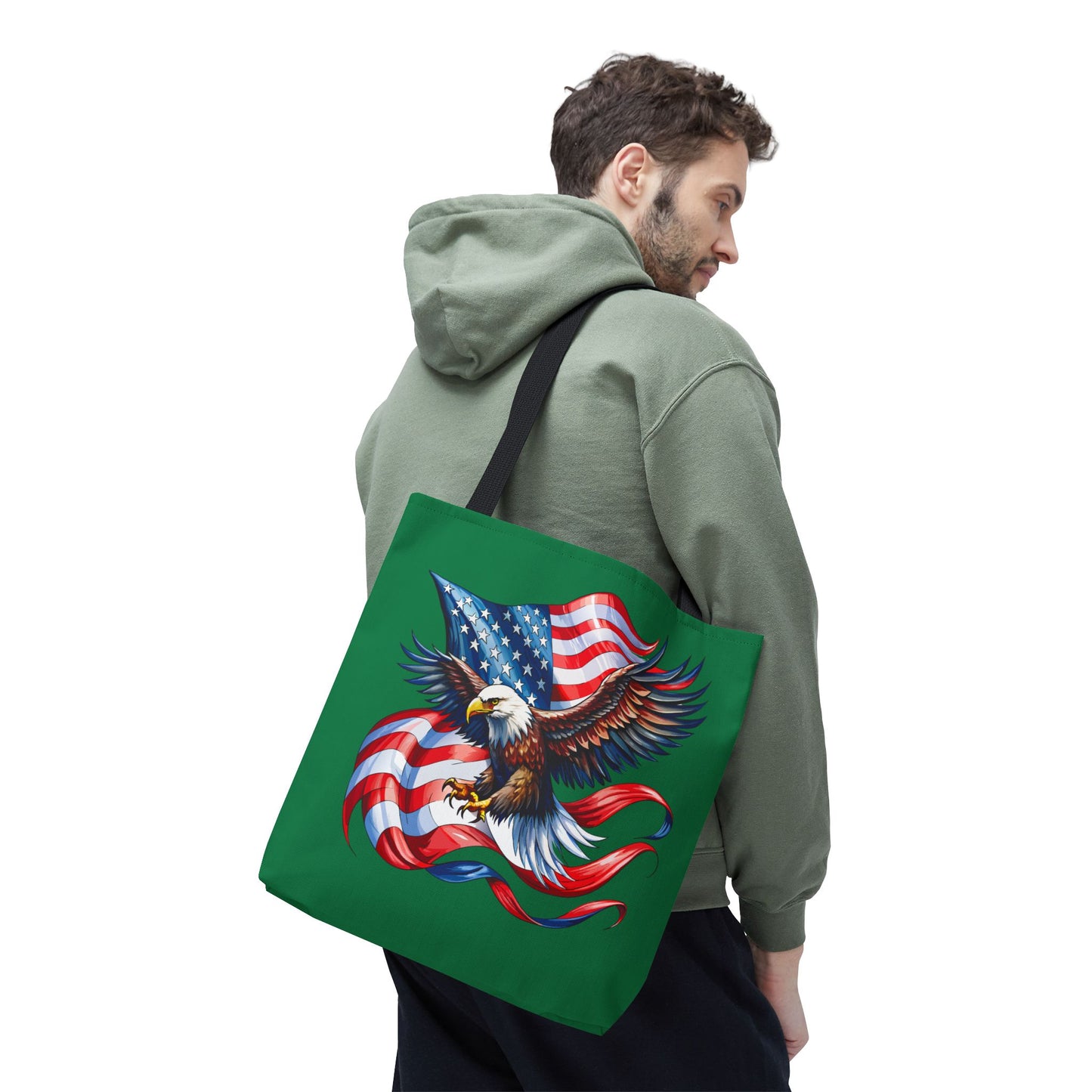 Princess Grace Patriotic Eagle Tote Bag American Flag Design for Independence Day