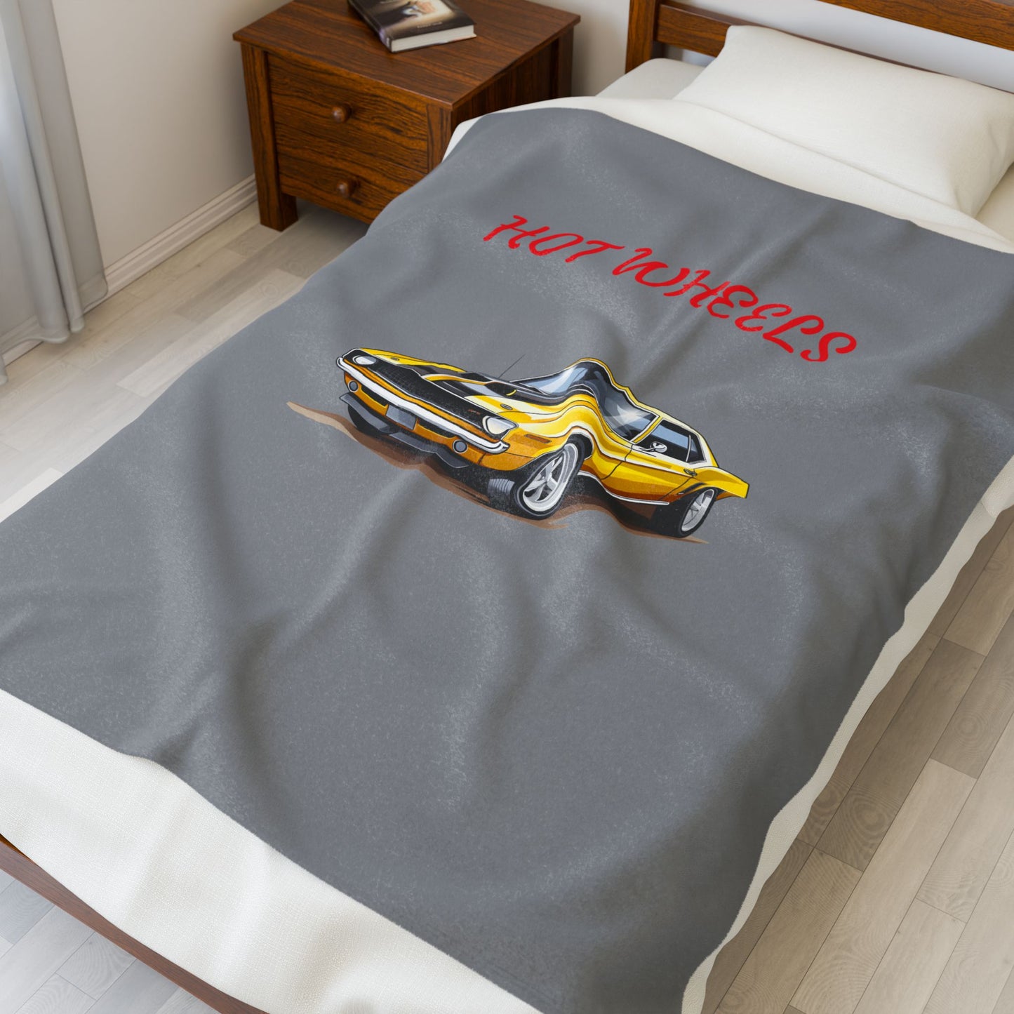 Princess Grace Hot Wheels Velveteen Plush Blanket Cozy Car Lover Throw for Relaxation