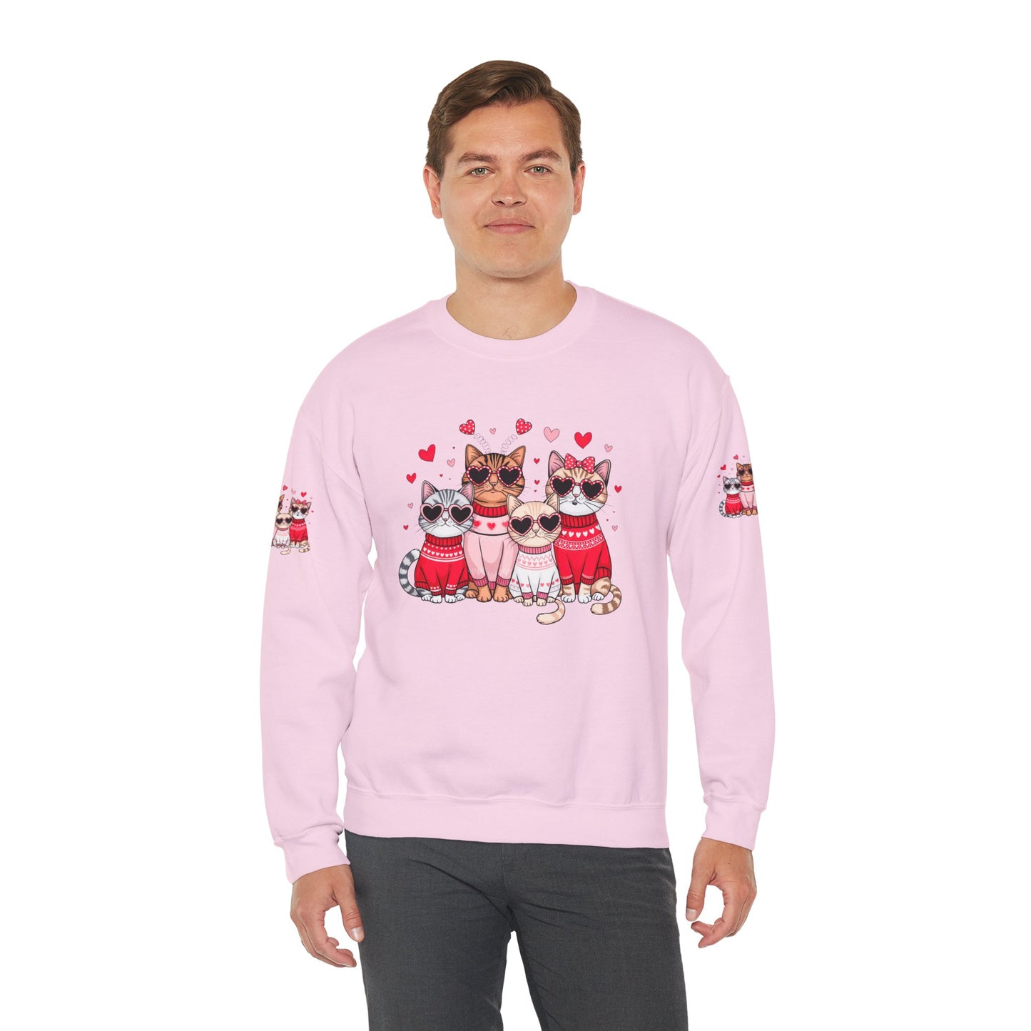 Princess Grace Cute Cat Lovers Crewneck Sweatshirt Cozy Valentine's Gift