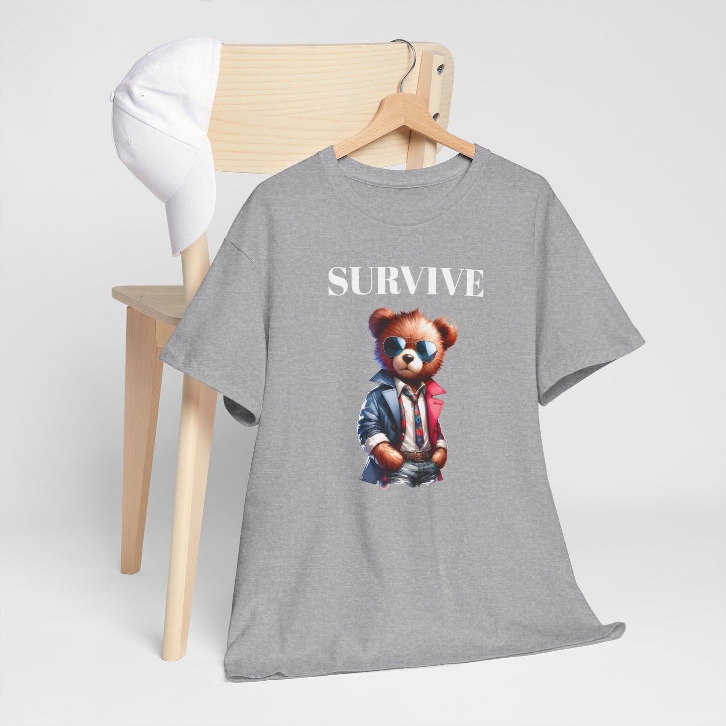 Princess Grace Survive Graphic Unisex Heavy Cotton Tee Cool Casual Wear for Animal Lovers