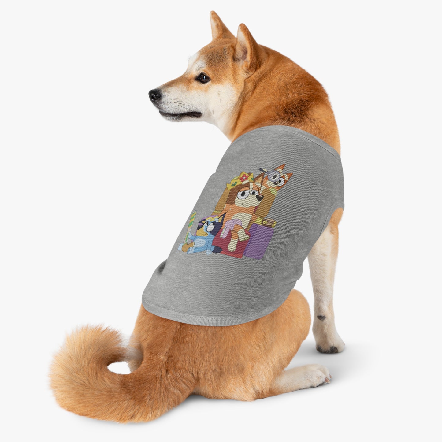 Princess Grace BLUEY Fun Pet Tank Top Adorable Cartoon Design for Your Furry Friend