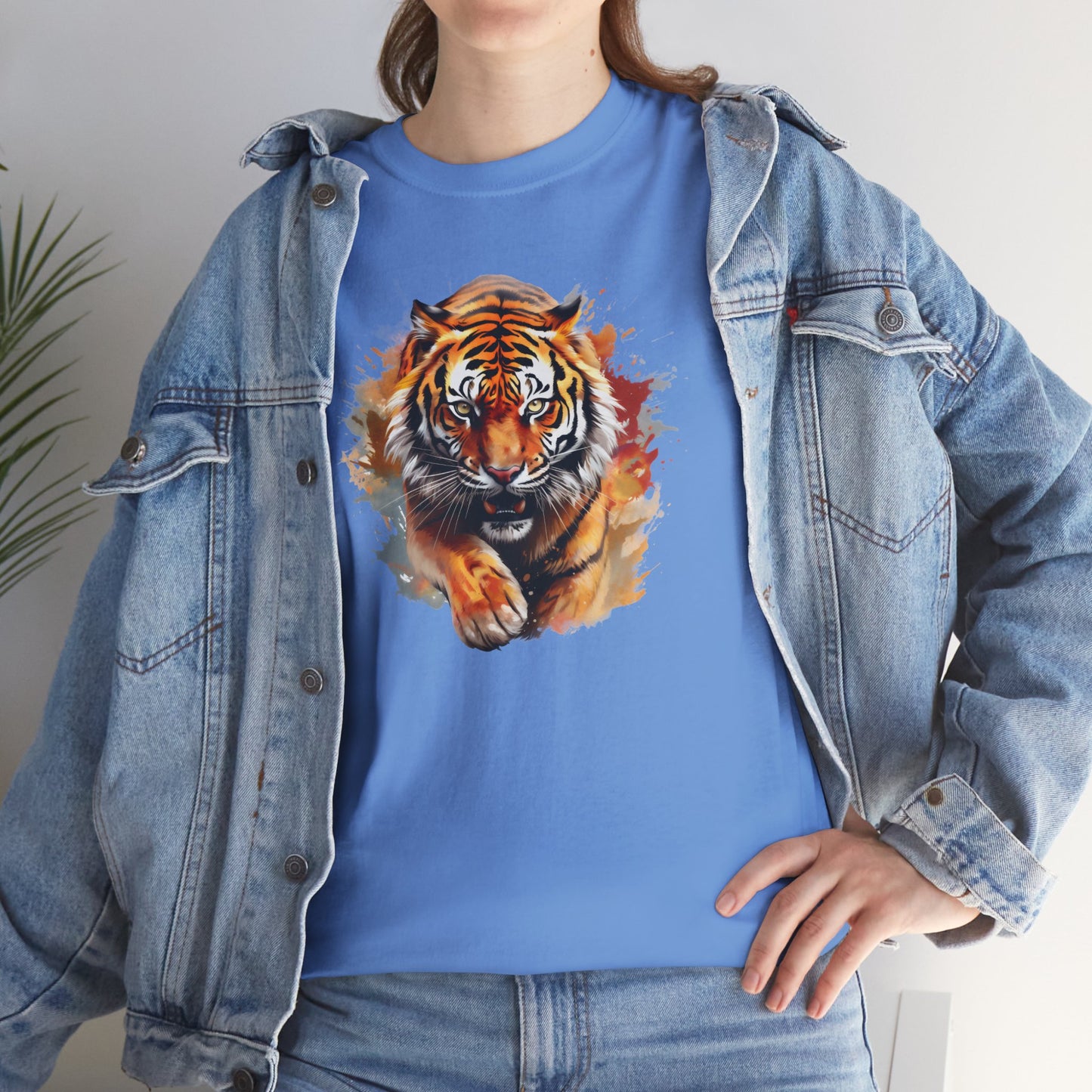 Princess Grace Fierce Tiger Unisex Heavy Cotton Tee Wild Animal Graphic Shirt