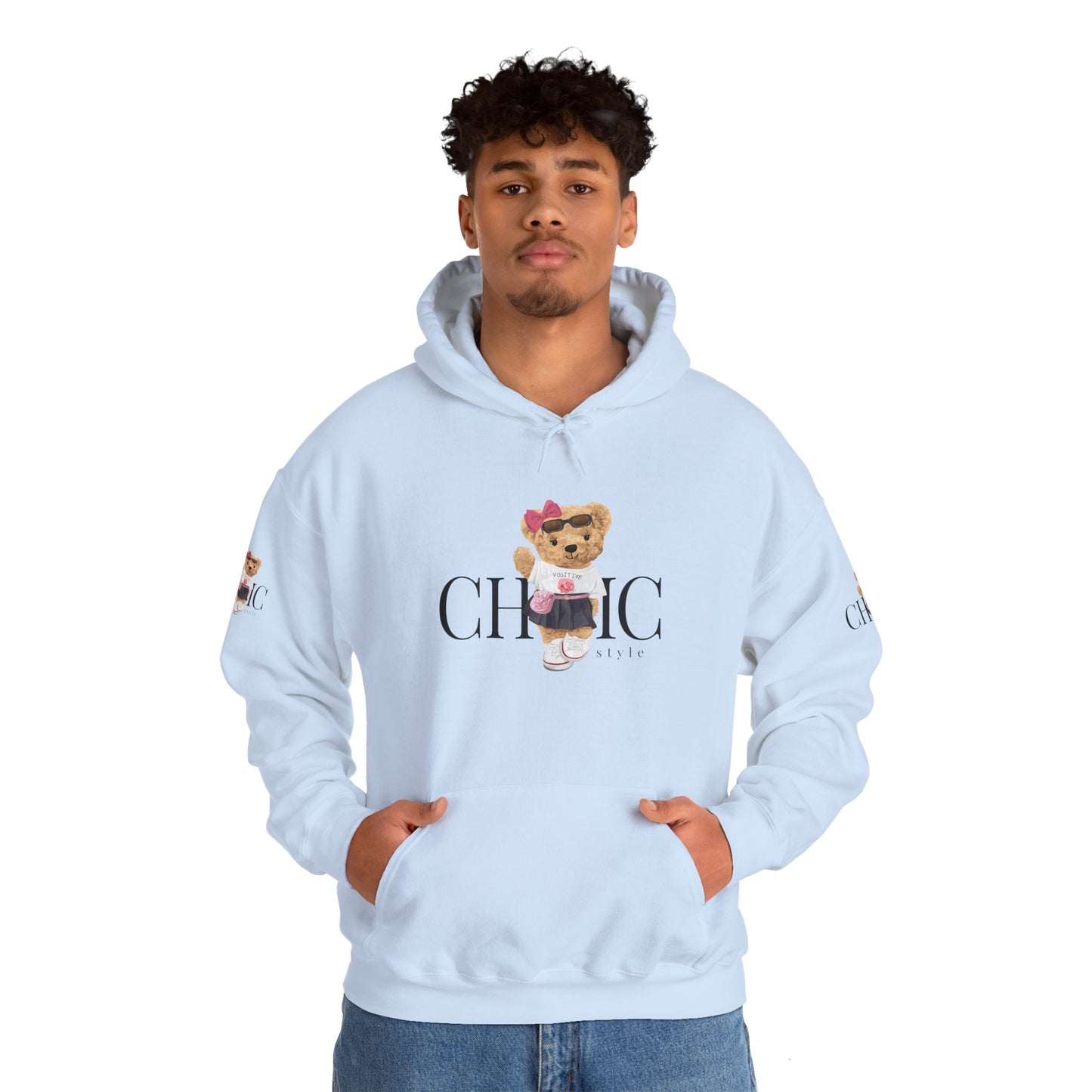 Princess Grace Chic Style Bear Unisex Hooded Sweatshirt Cute and Cozy Fashion