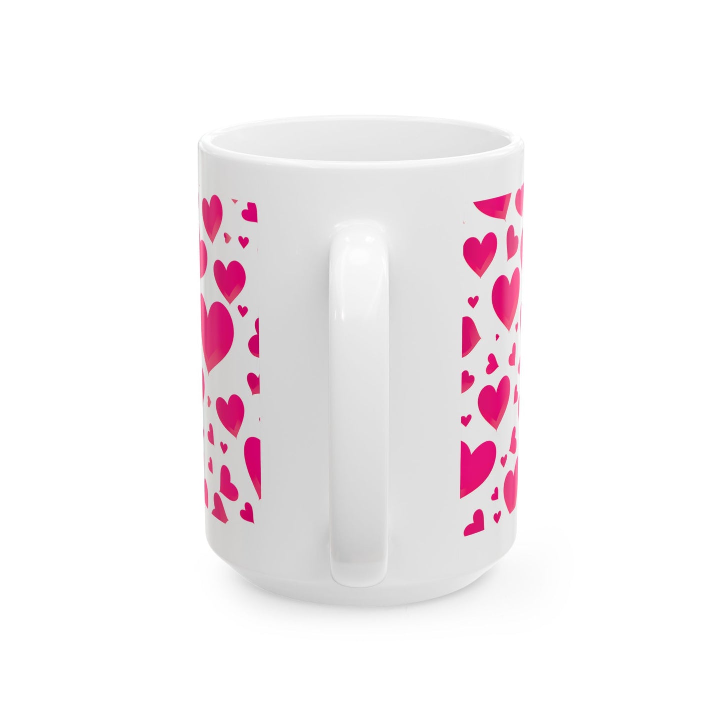 Princess Grace  Love Hearts Ceramic Mug  Perfect for Valentine's Day & Everyday Enjoyment