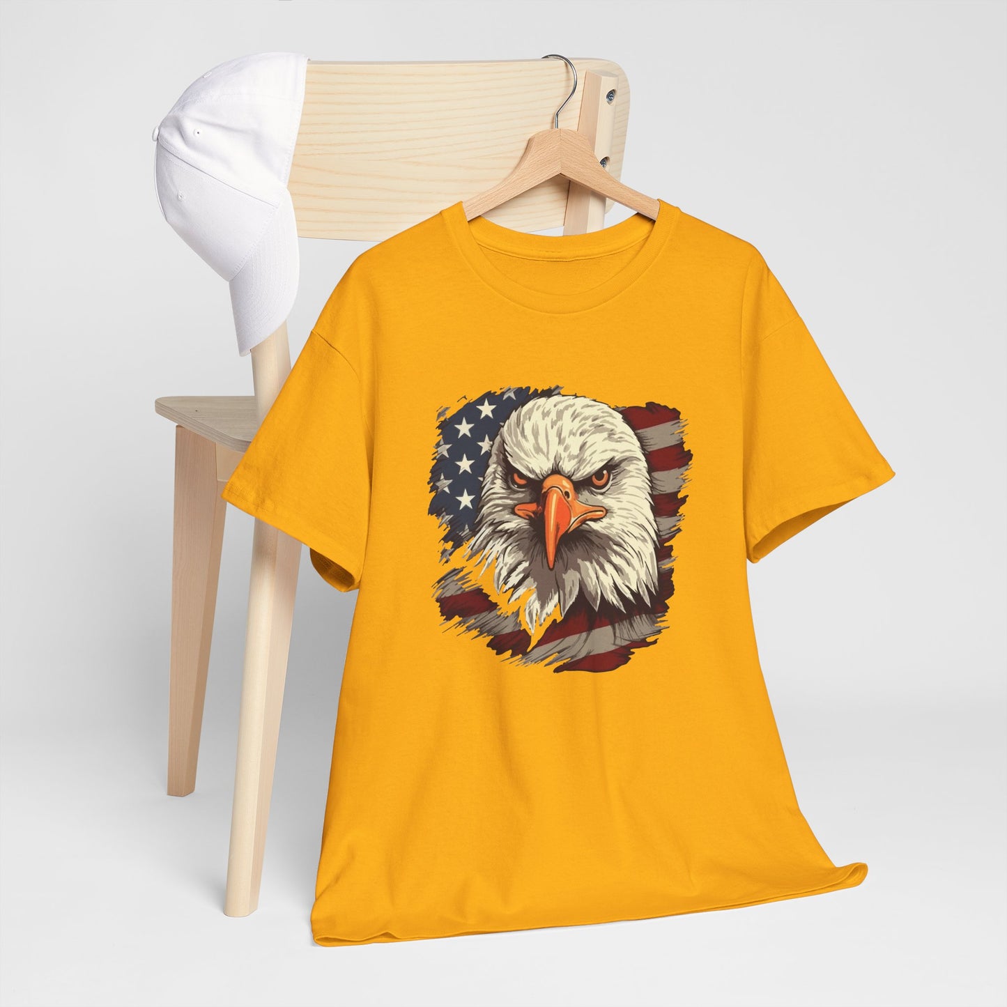 Princess Grace Patriotic Eagle Graphic Tee Unisex Heavy Cotton T-Shirt