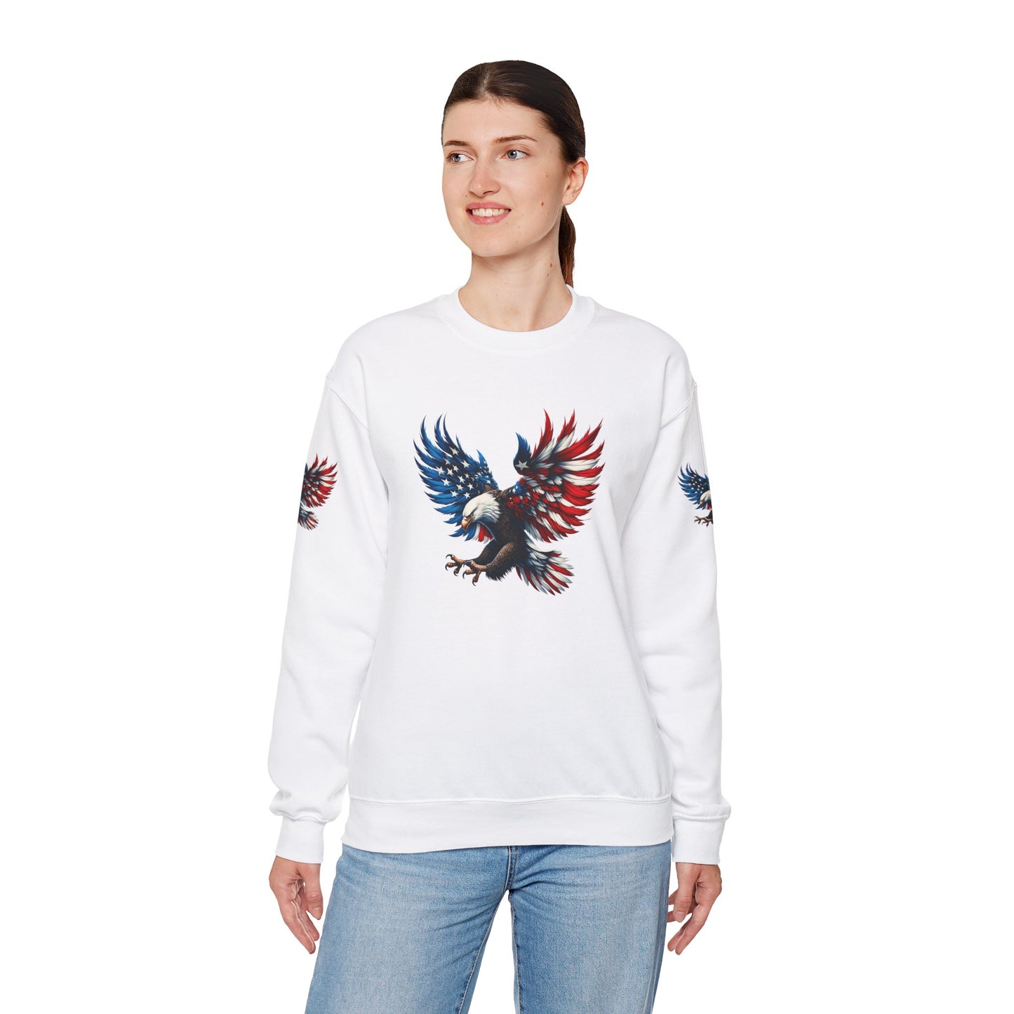 Princess Grace Patriotic Eagle Unisex Crewneck Sweatshirt