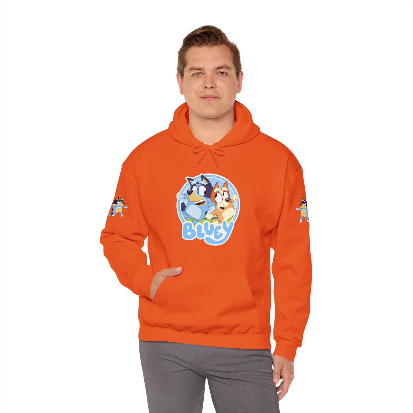 Princess Grace Bluey Unisex Heavy Blend Hoodie Cozy Cartoon Sweatshirt for Kids & Adults
