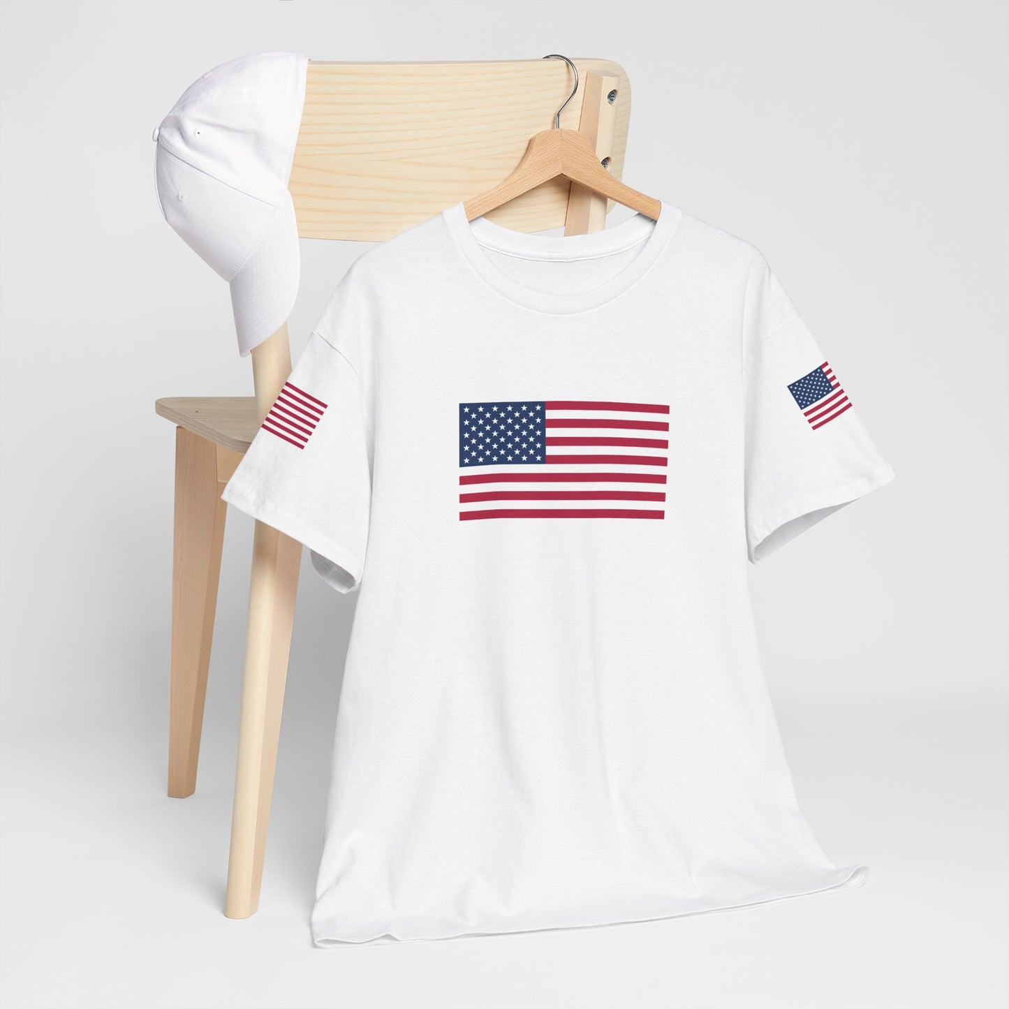 Princess Grace Patriotic Unisex Heavy Cotton Tee with USA Flag Design