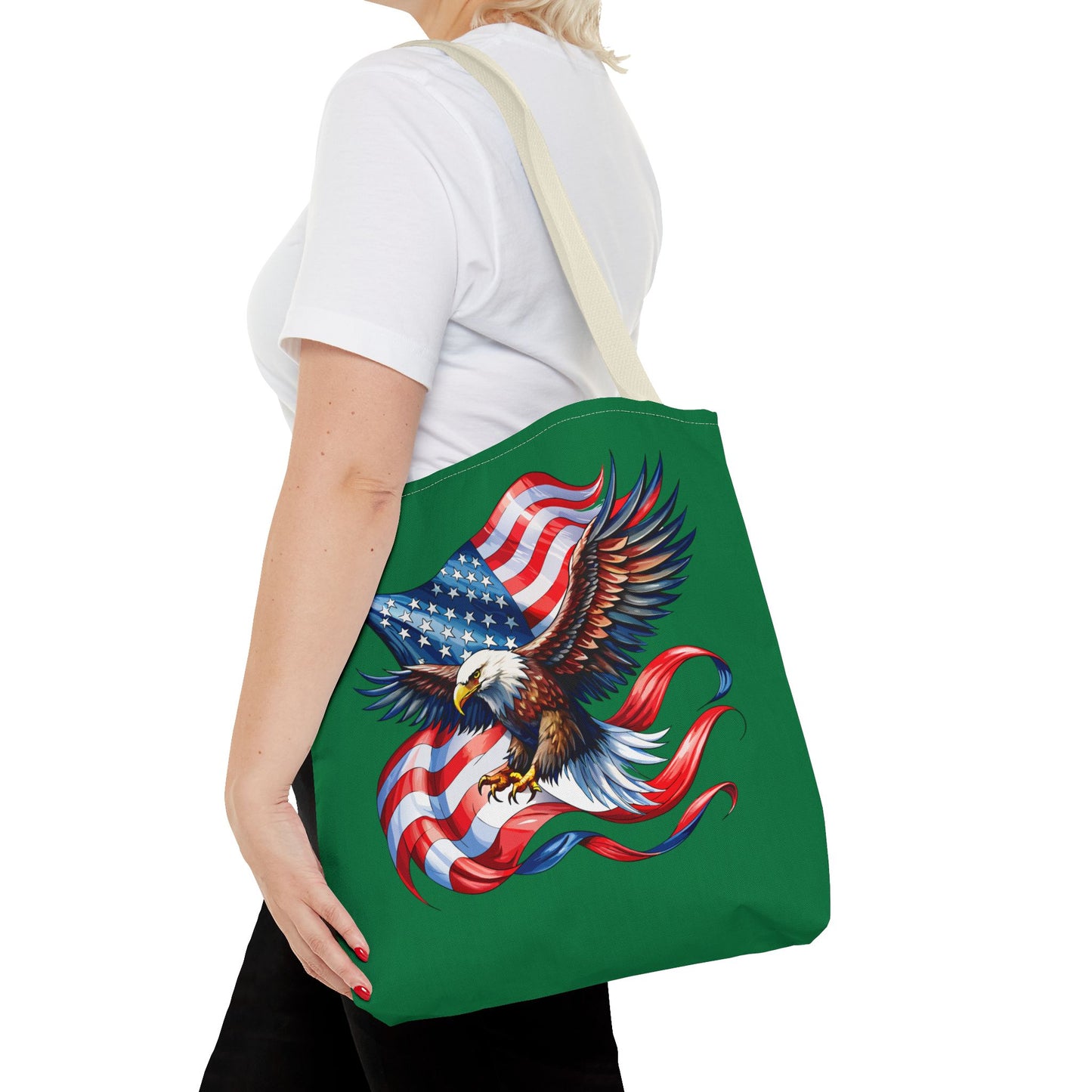 Princess Grace Patriotic Eagle Tote Bag American Flag Design for Independence Day