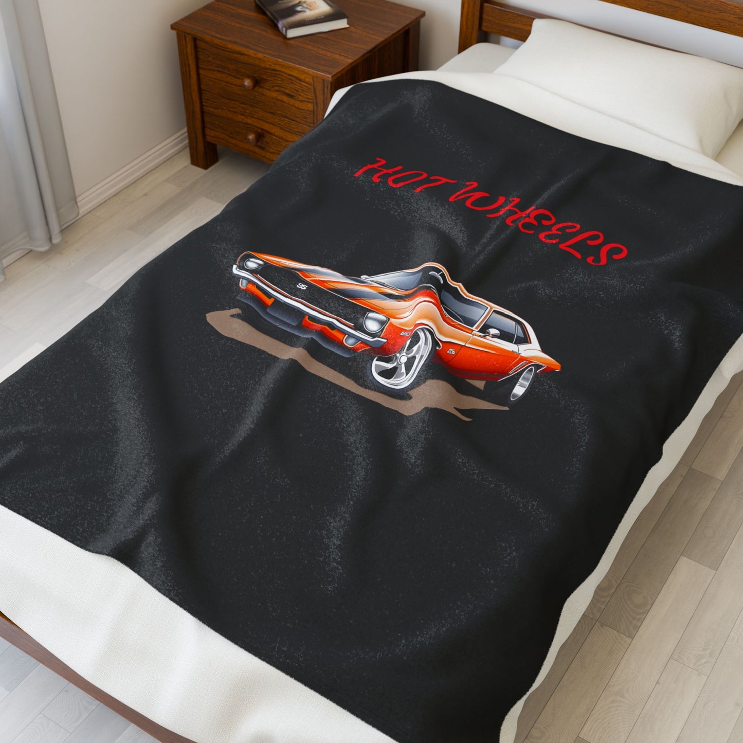 Princess Grace Hot Wheels Velveteen Plush Blanket Cozy Automotive Throw for Car Enthusiasts