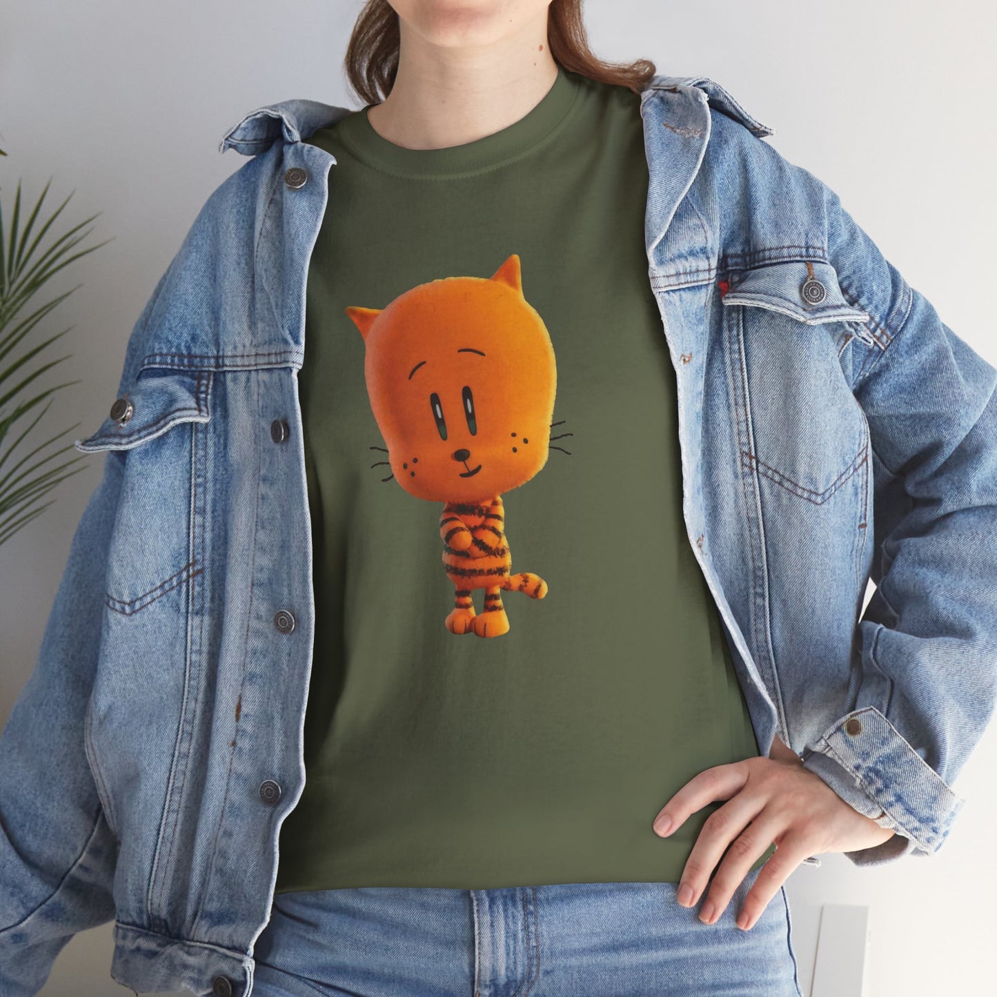 Princess Grace Funny Cartoon Cat Unisex Heavy Cotton Tee
