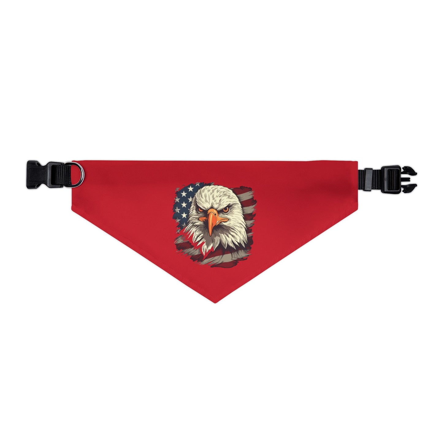 Princess Grace Patriotic Eagle Pet Bandana Collar Red USA Flag Design for Dogs