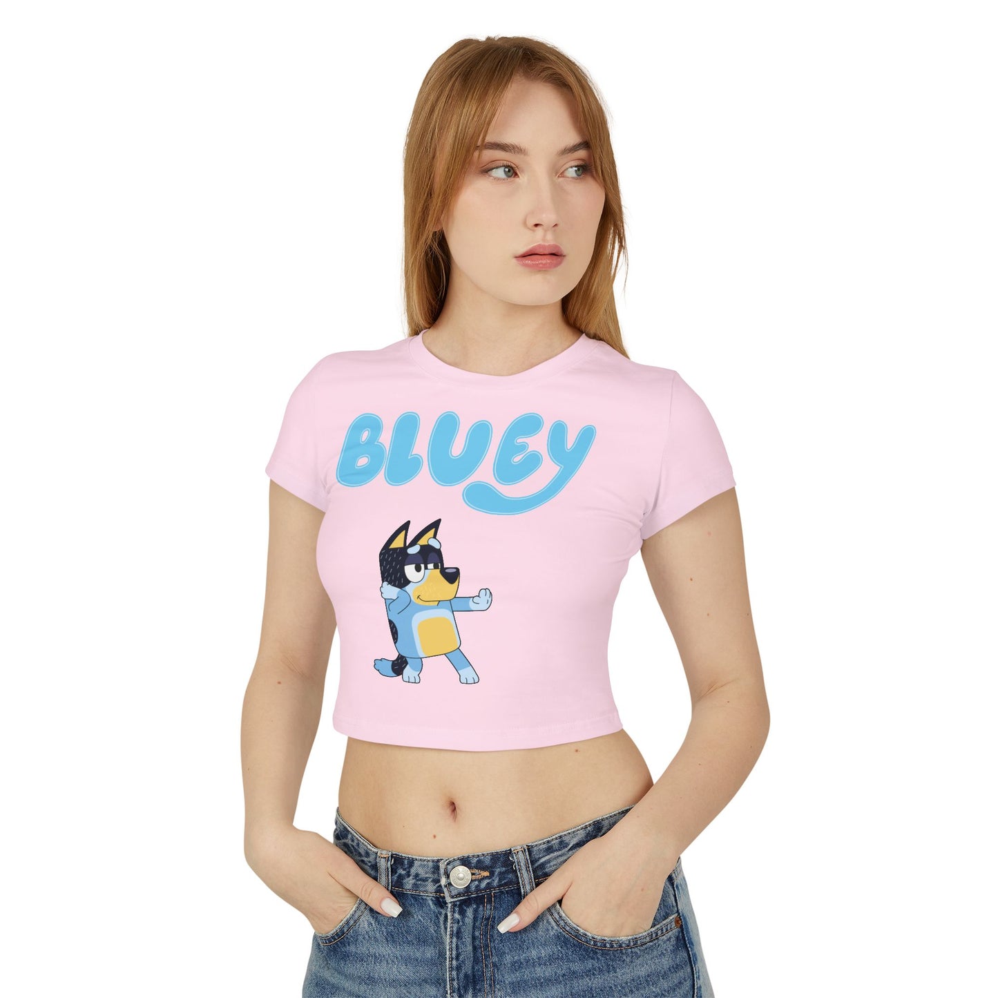Princess Grace Bluey Women's Baby Tee Cute Cartoon Graphic