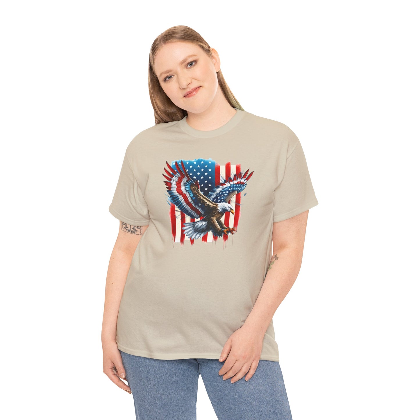 Princess Grace Patriotic Eagle Unisex Heavy Cotton Tee