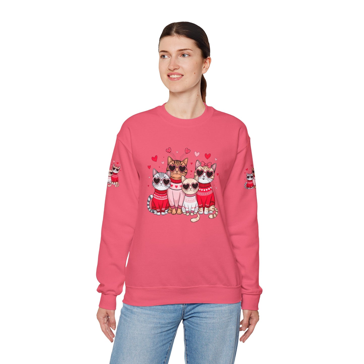 Princess Grace Cute Cat Lovers Crewneck Sweatshirt Cozy Valentine's Gift