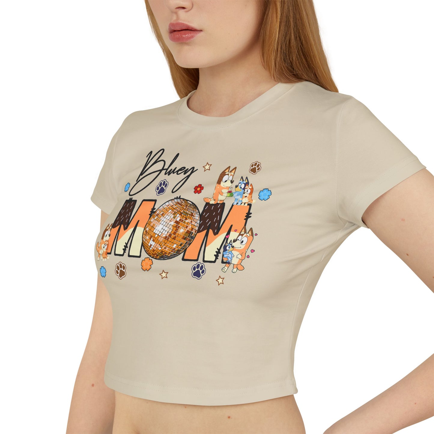 Princess Grace Cute Bluey Mom Baby Tee for Dog Lovers