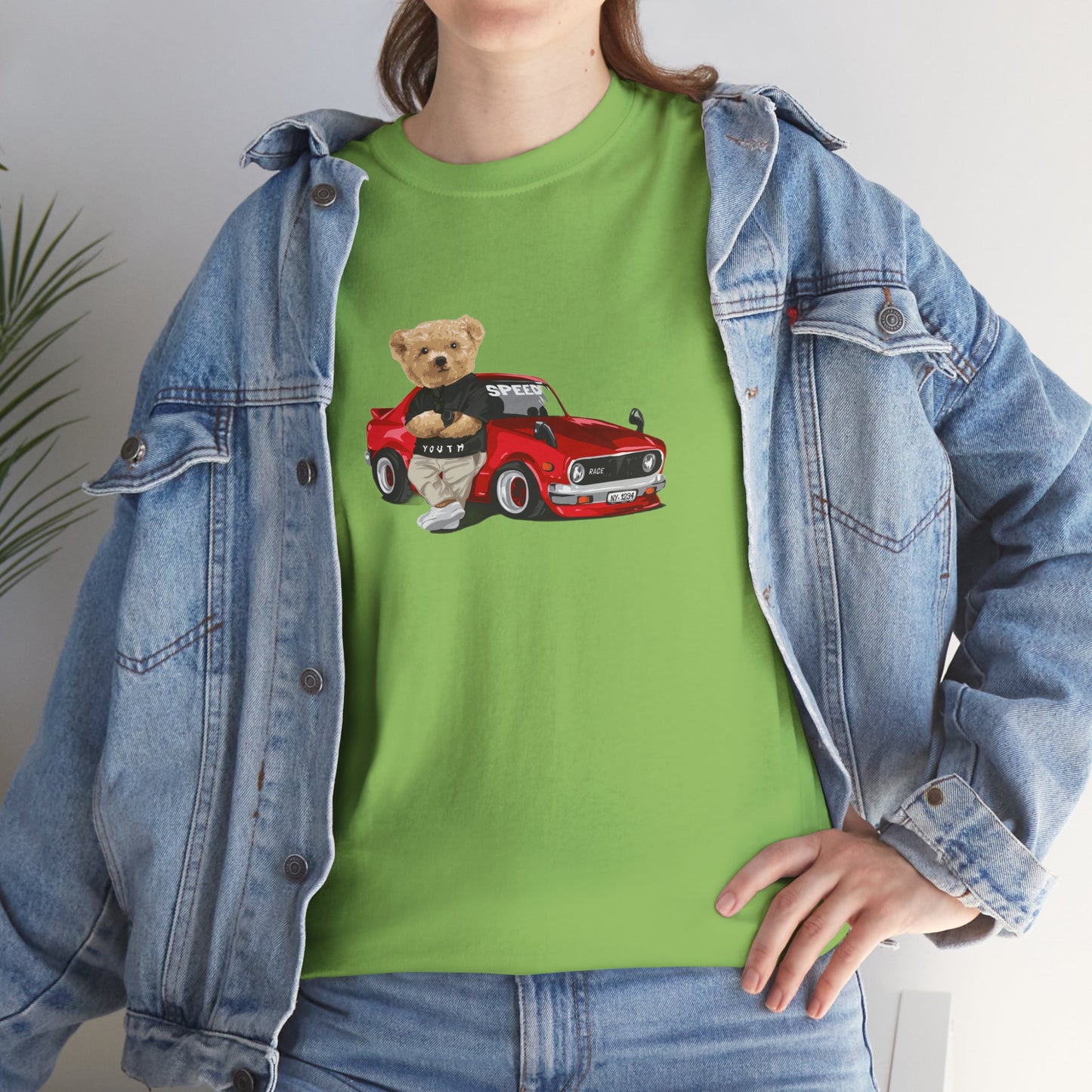 Princess Grace Cute Teddy Bear Unisex Heavy Cotton Tee Casual Wear for All Ages