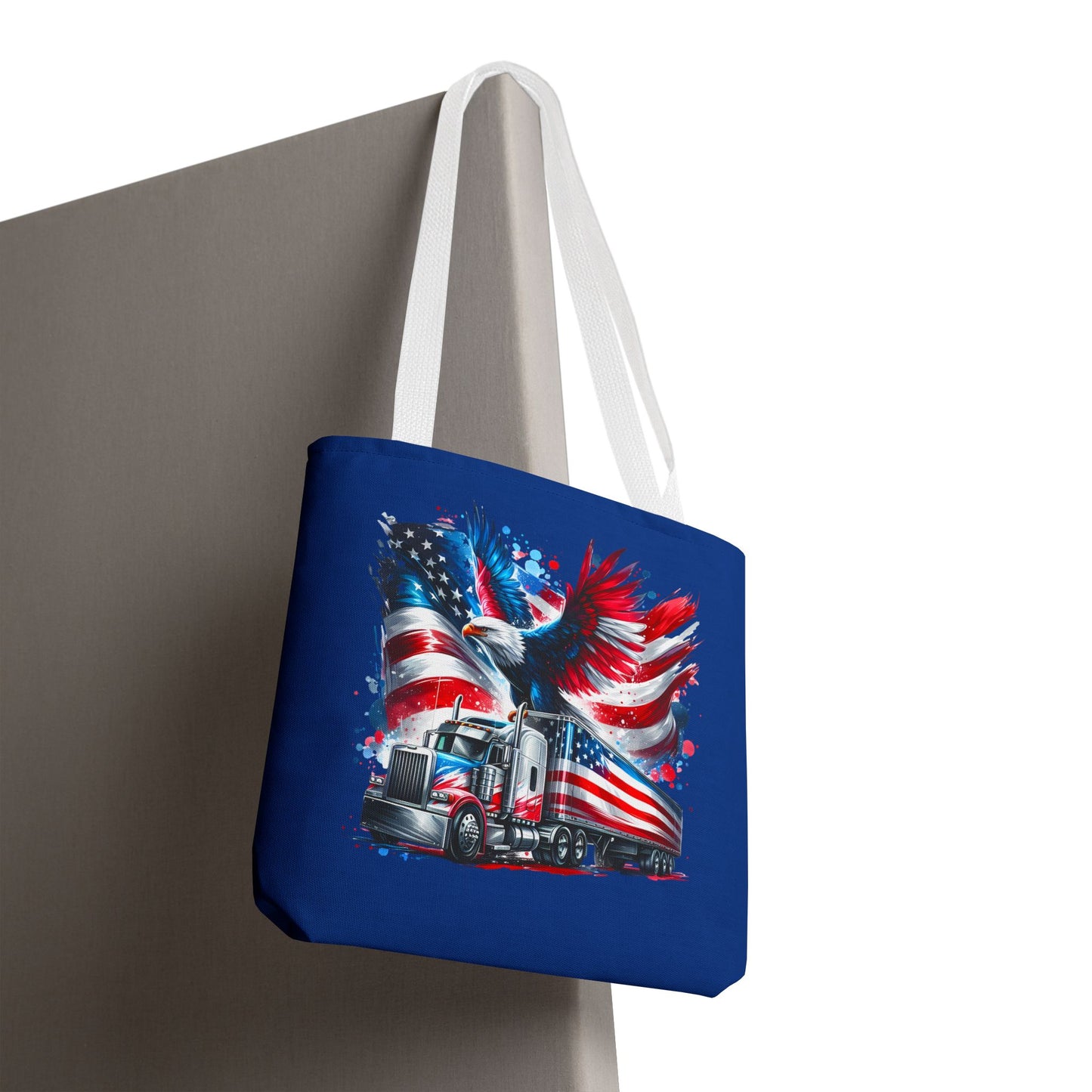 Princess Grace Patriotic Eagle Truck Tote Bag American Flag Design
