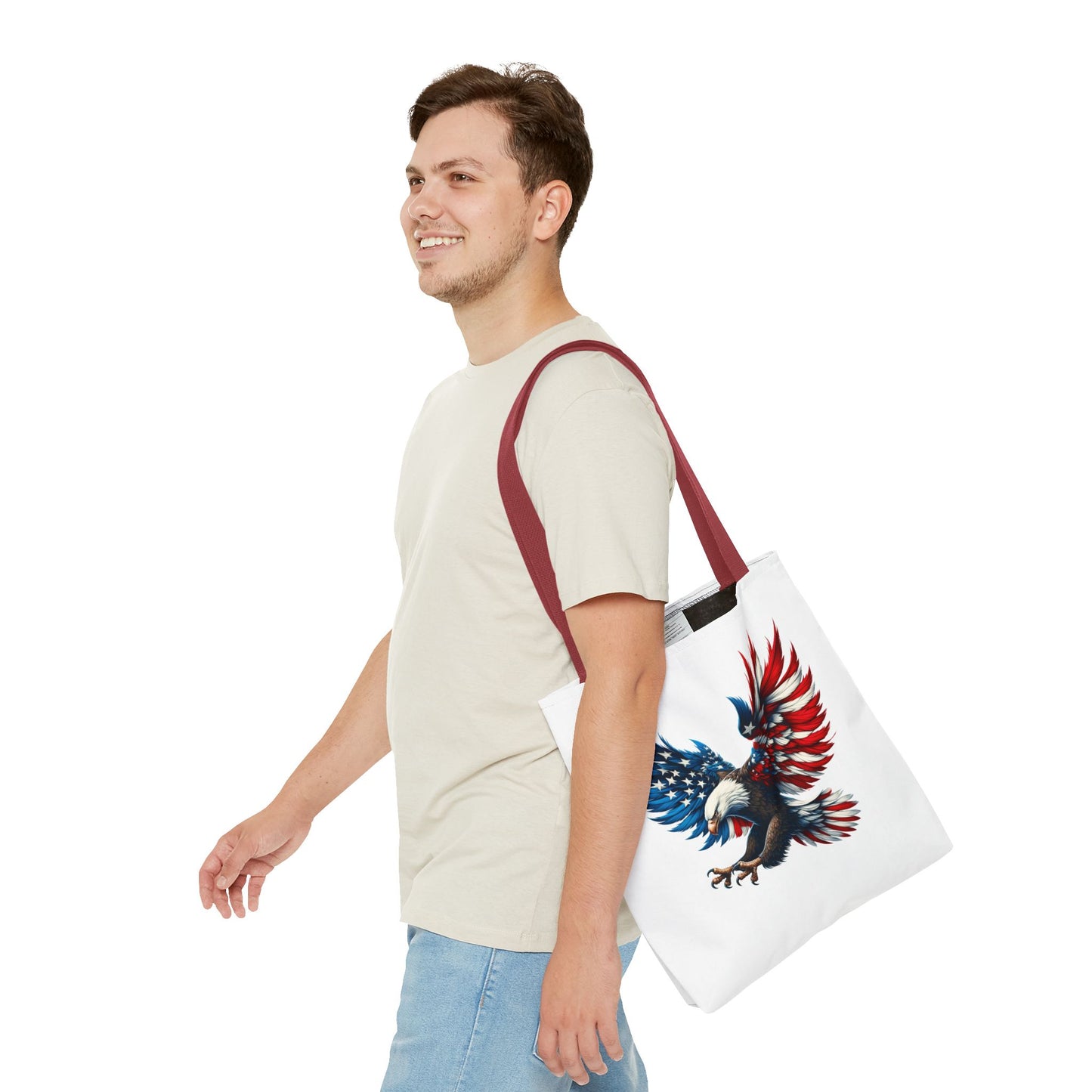 Princess Grace Patriotic American Eagle Tote Bag Bold Freedom Design