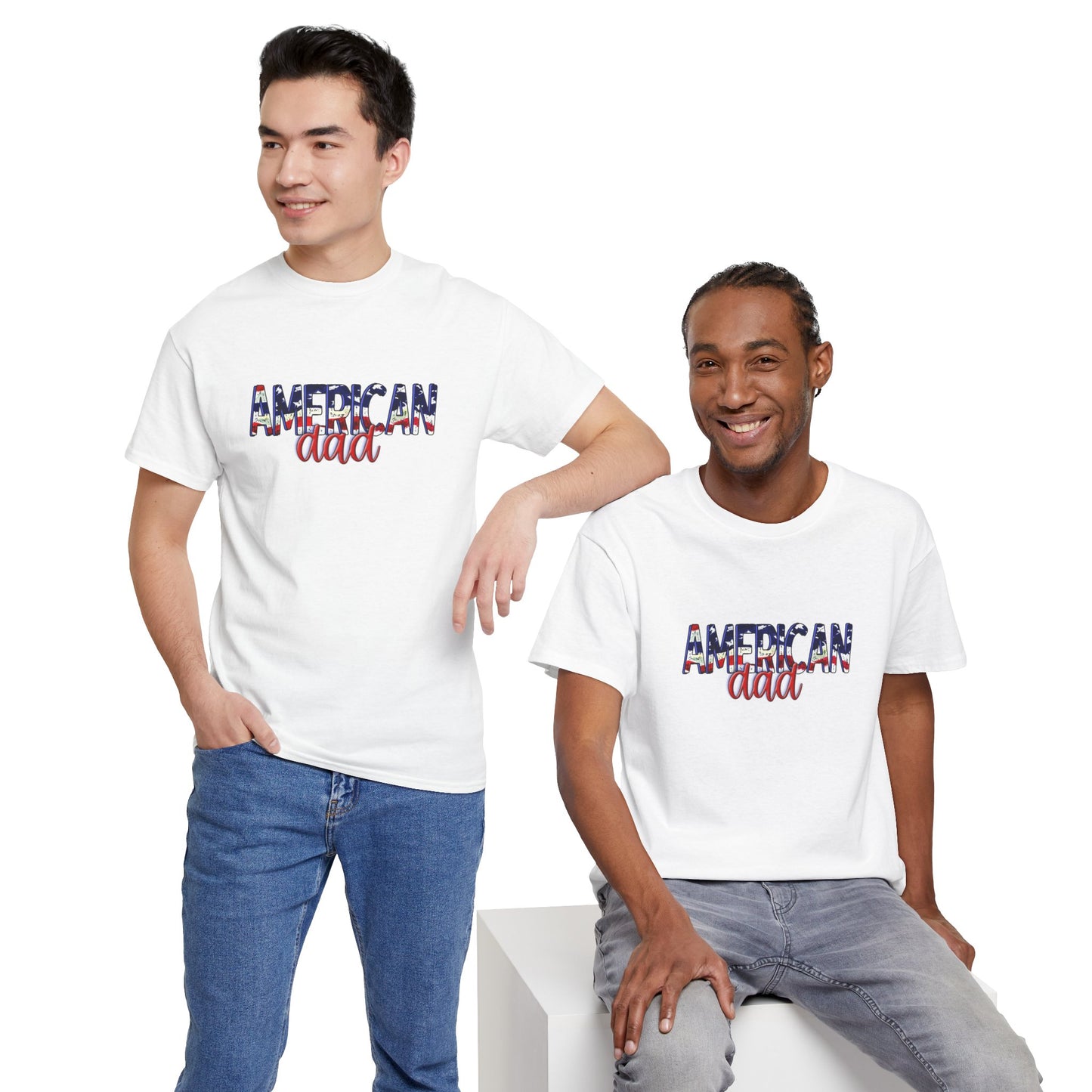 Princess Grace Patriotic American Dad Tee Unisex Heavy Cotton T-Shirt