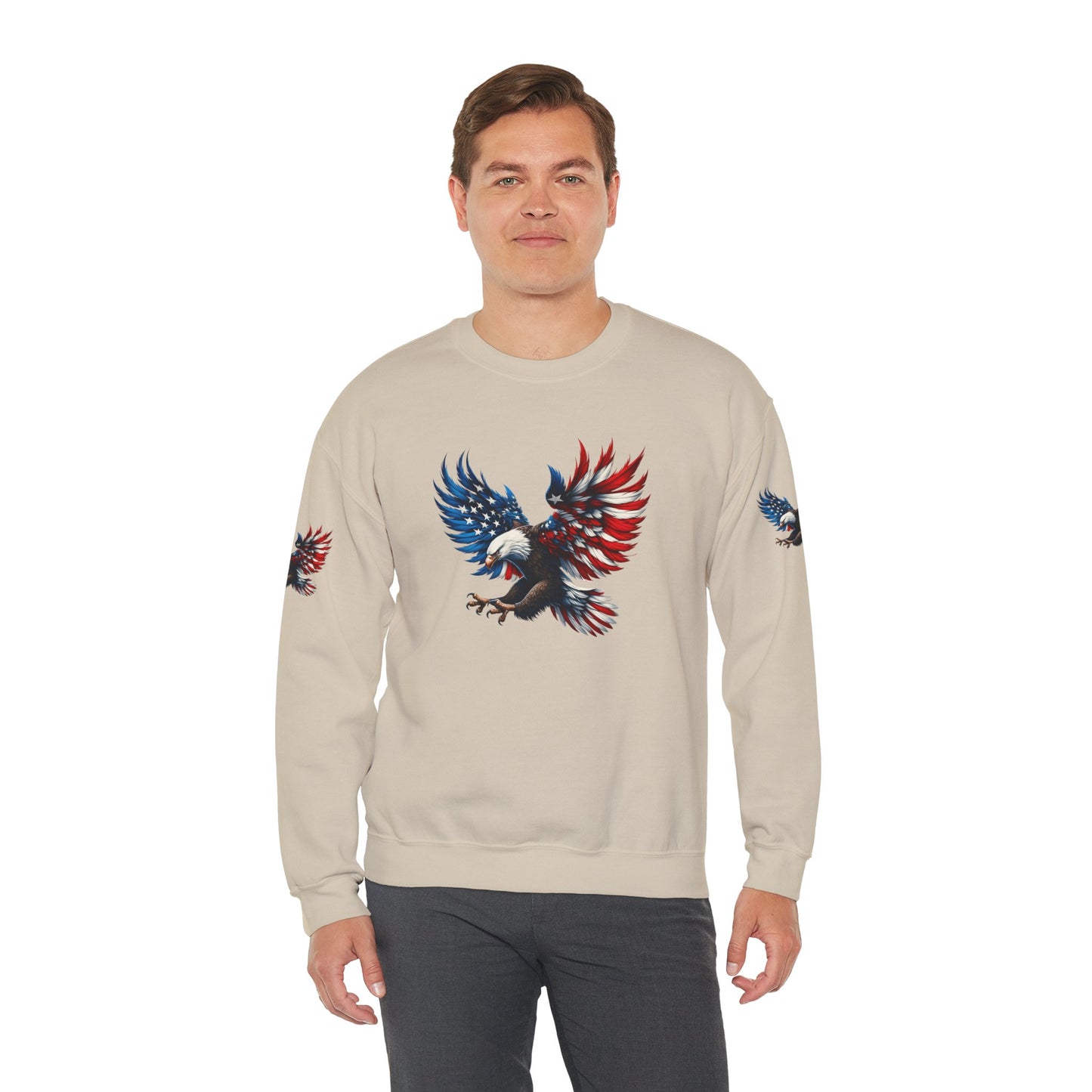 Princess Grace Patriotic Eagle Unisex Crewneck Sweatshirt