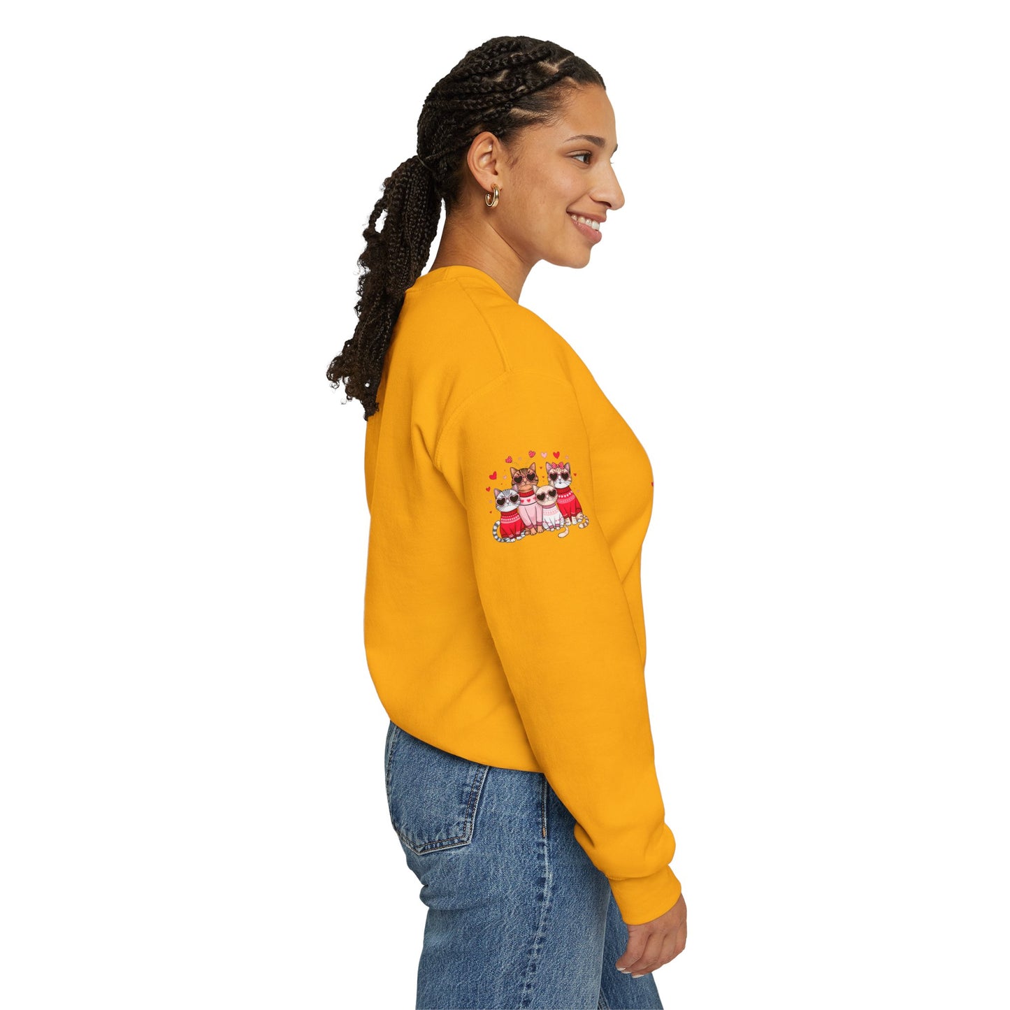 Princess Grace Cute Cat Lovers Crewneck Sweatshirt Cozy Valentine's Gift