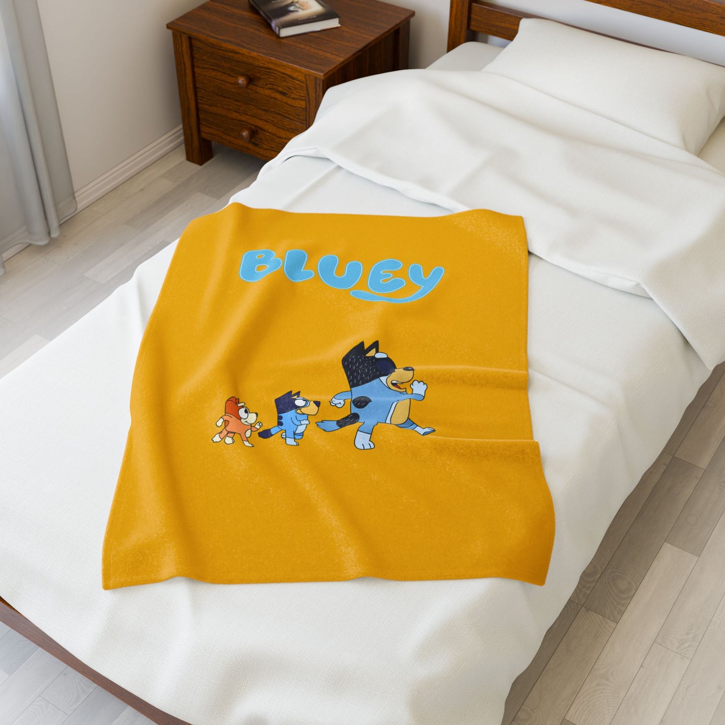 Princess Grace Bluey Velveteen Plush Blanket Cozy Throw for Kids and Fans