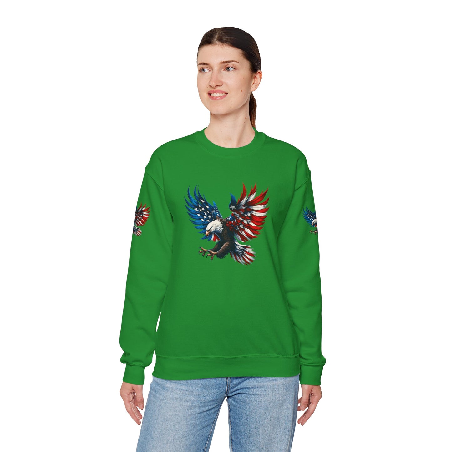 Princess Grace Patriotic Eagle Unisex Crewneck Sweatshirt