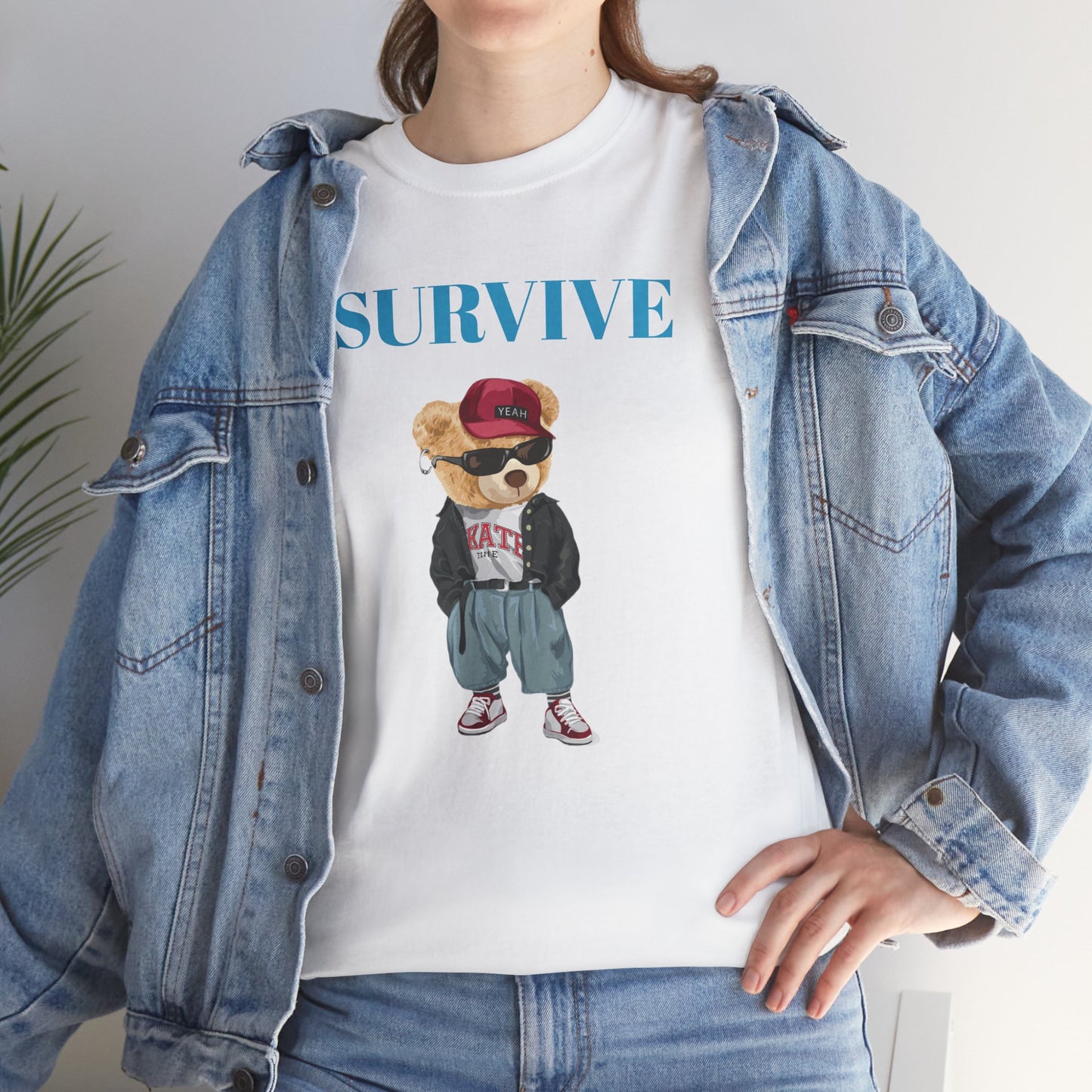 Princess Grace Survive Graphic Unisex Heavy Cotton Tee Trendy Streetwear Style