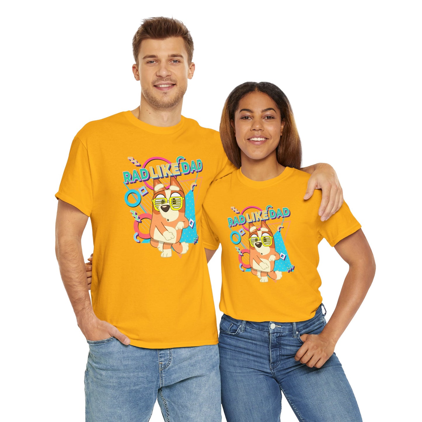 Princess Grace Bluer Rad Like Dad Fun Unisex Heavy Cotton Tee Graphic Tee for Everyday Wear and Gifts