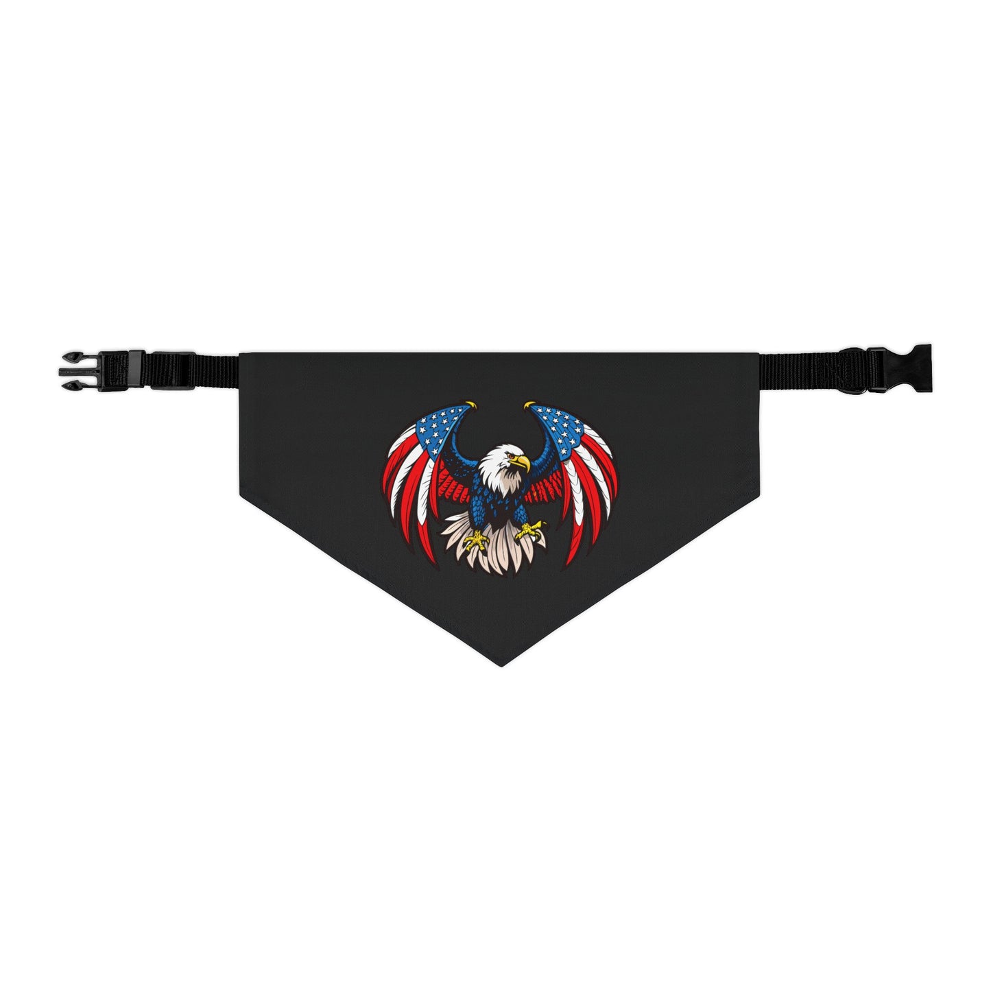 Princess Grace Patriotic Eagle Pet Bandana Collar USA Flag Design for Stylish Dogs