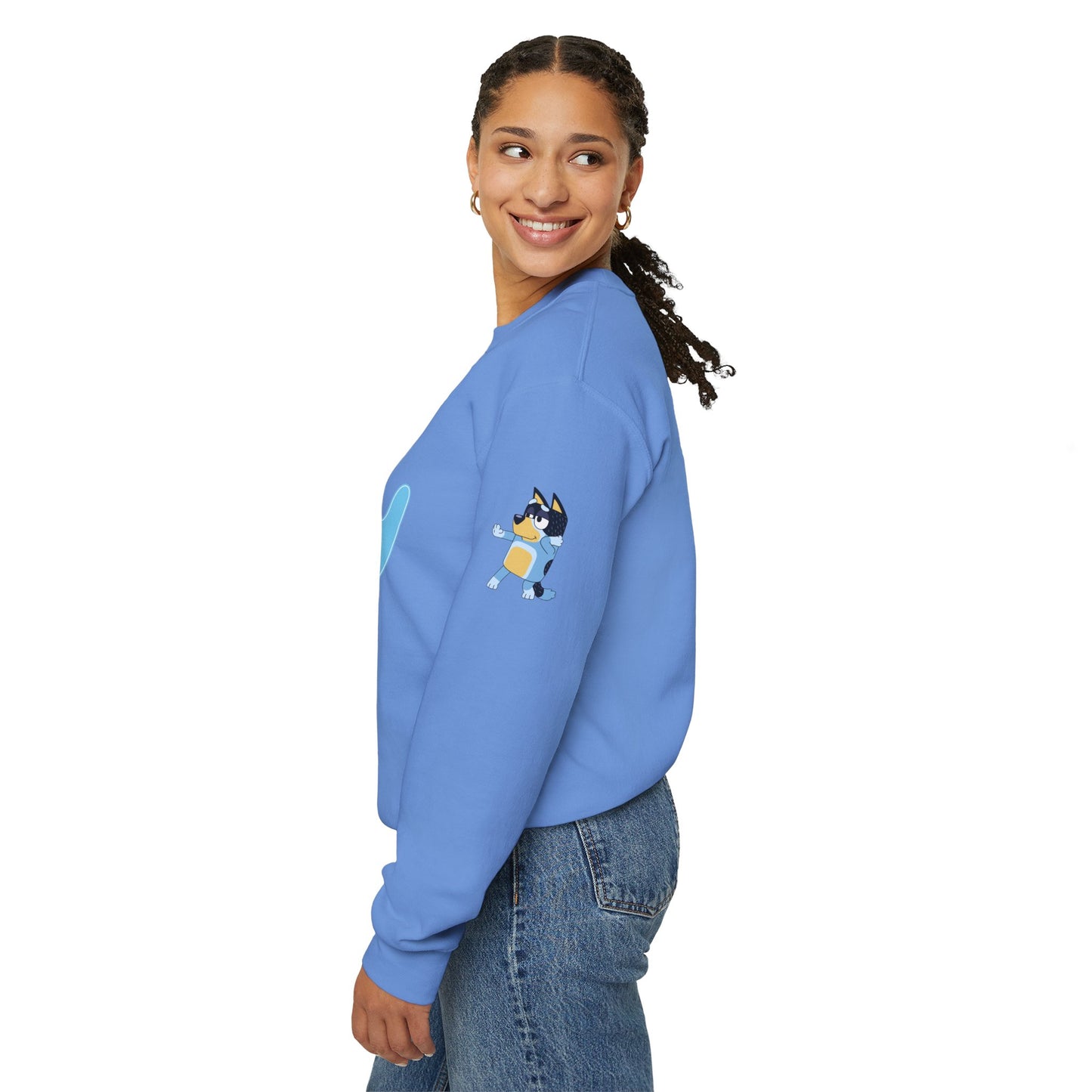 Princess Grace Bluey Unisex Crewneck Sweatshirt Cozy Cartoon Apparel for Kids and Adults