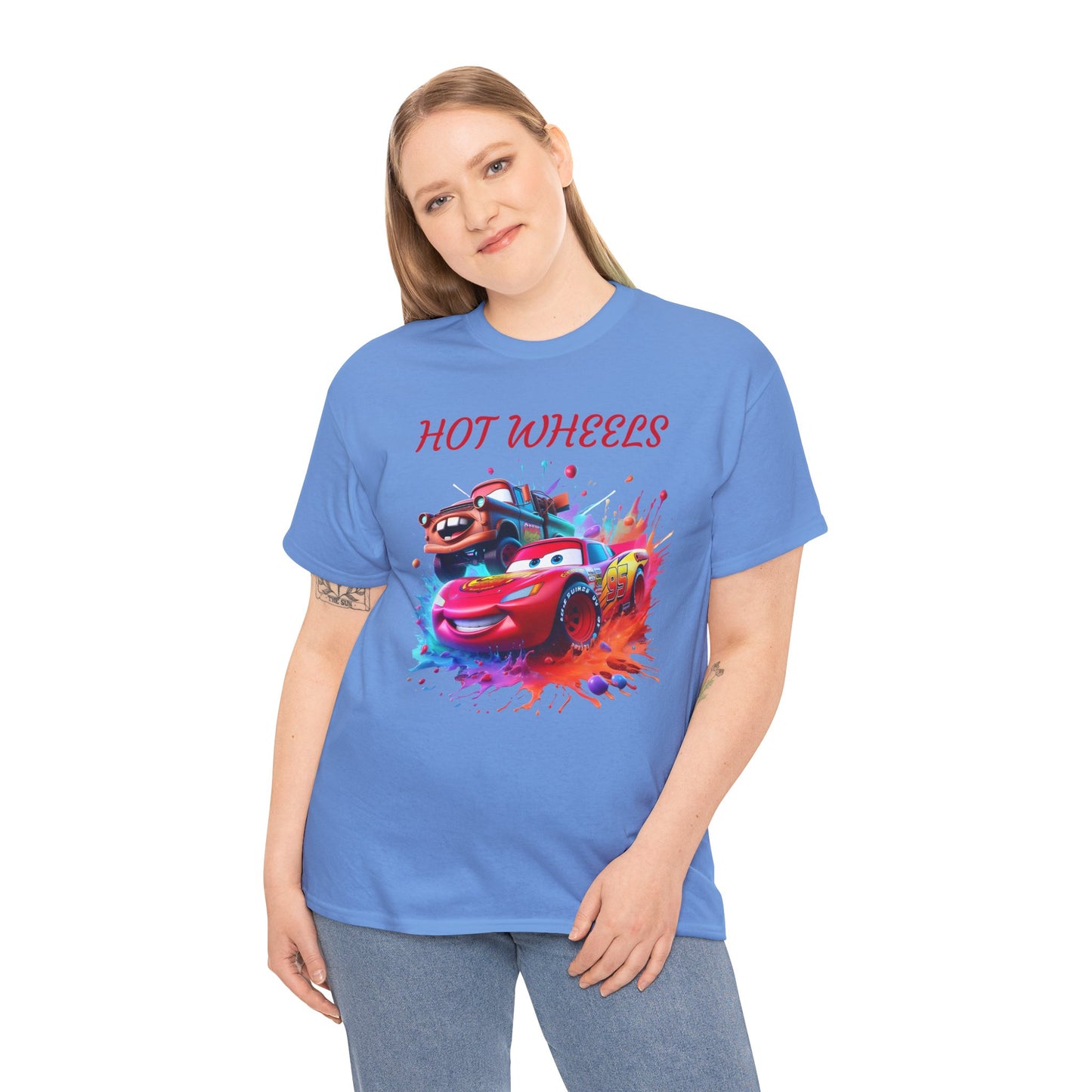 Princess Grace Cool Cars Unisex Heavy Cotton Tee Hot Wheels Graphic Tee for Kids and Adults