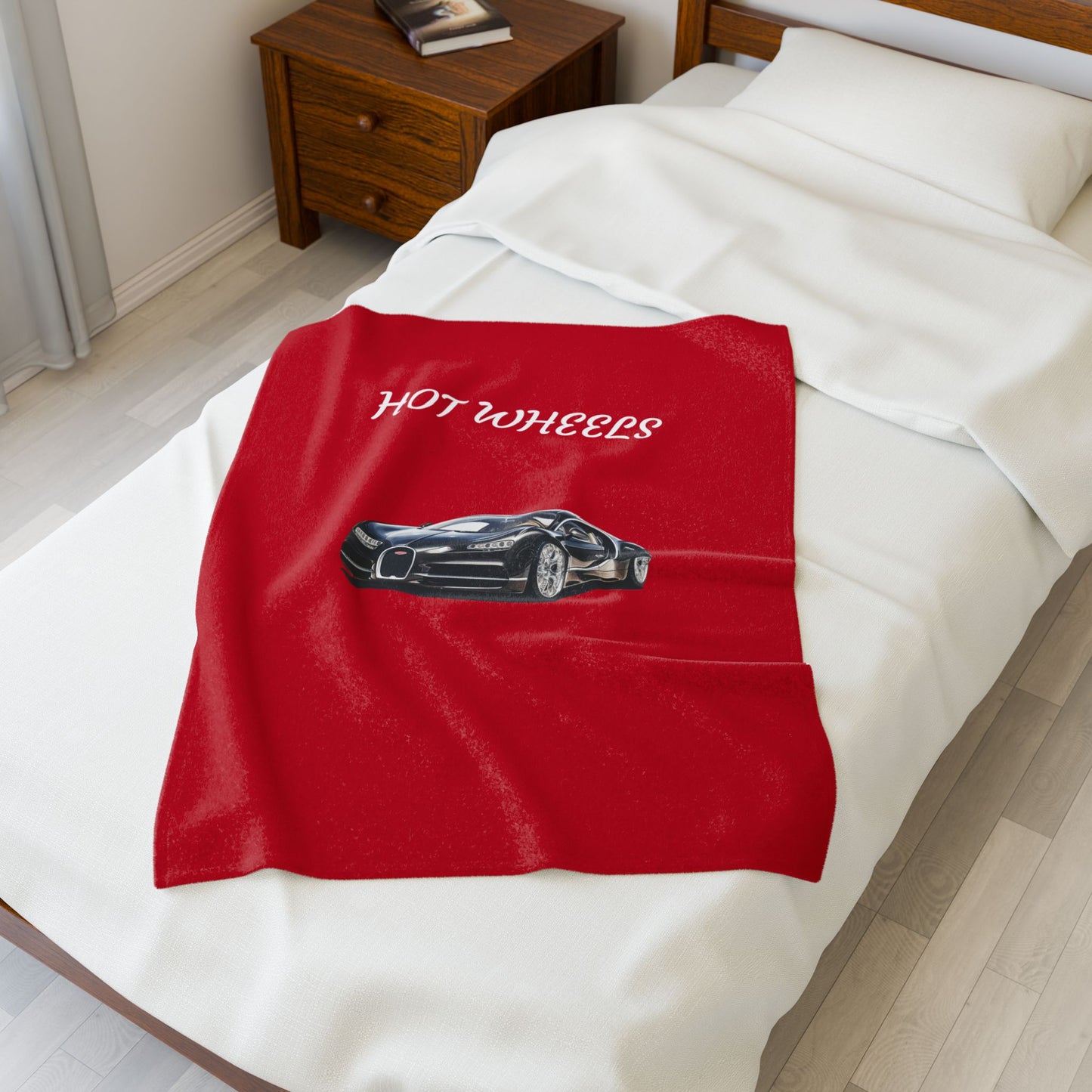 Princess Grace Hot Wheels Velveteen Plush Blanket Cozy Car Themed Throw for Kids & Car Enthusiasts